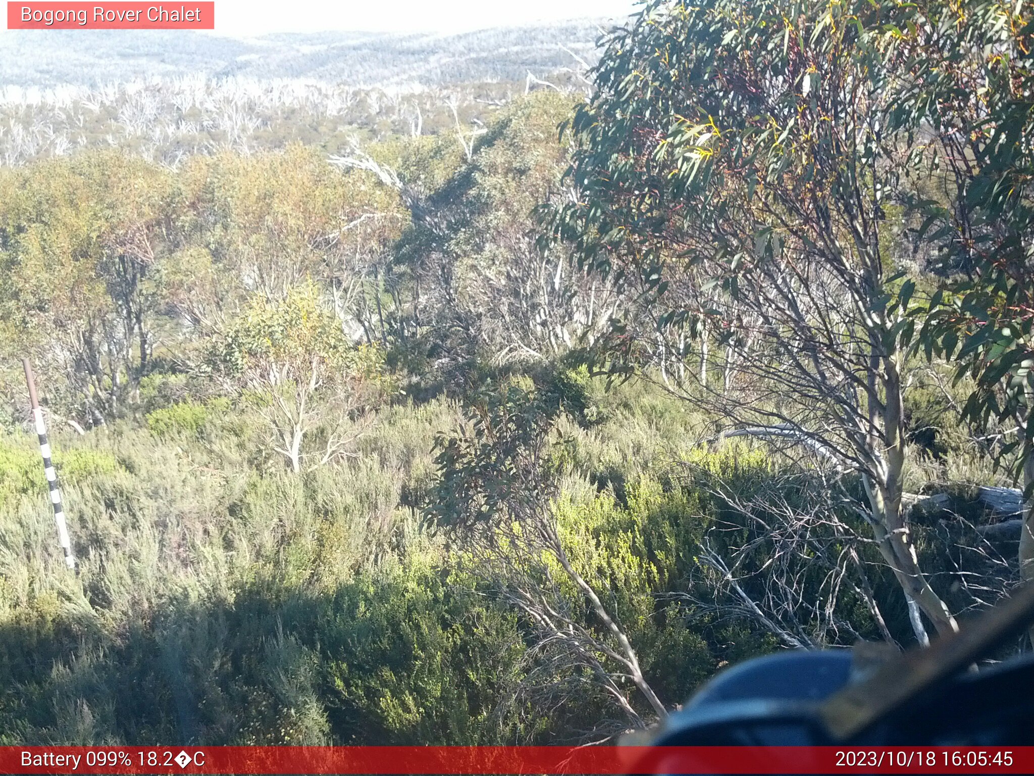 Bogong Web Cam 4:05pm Wednesday 18th of October 2023