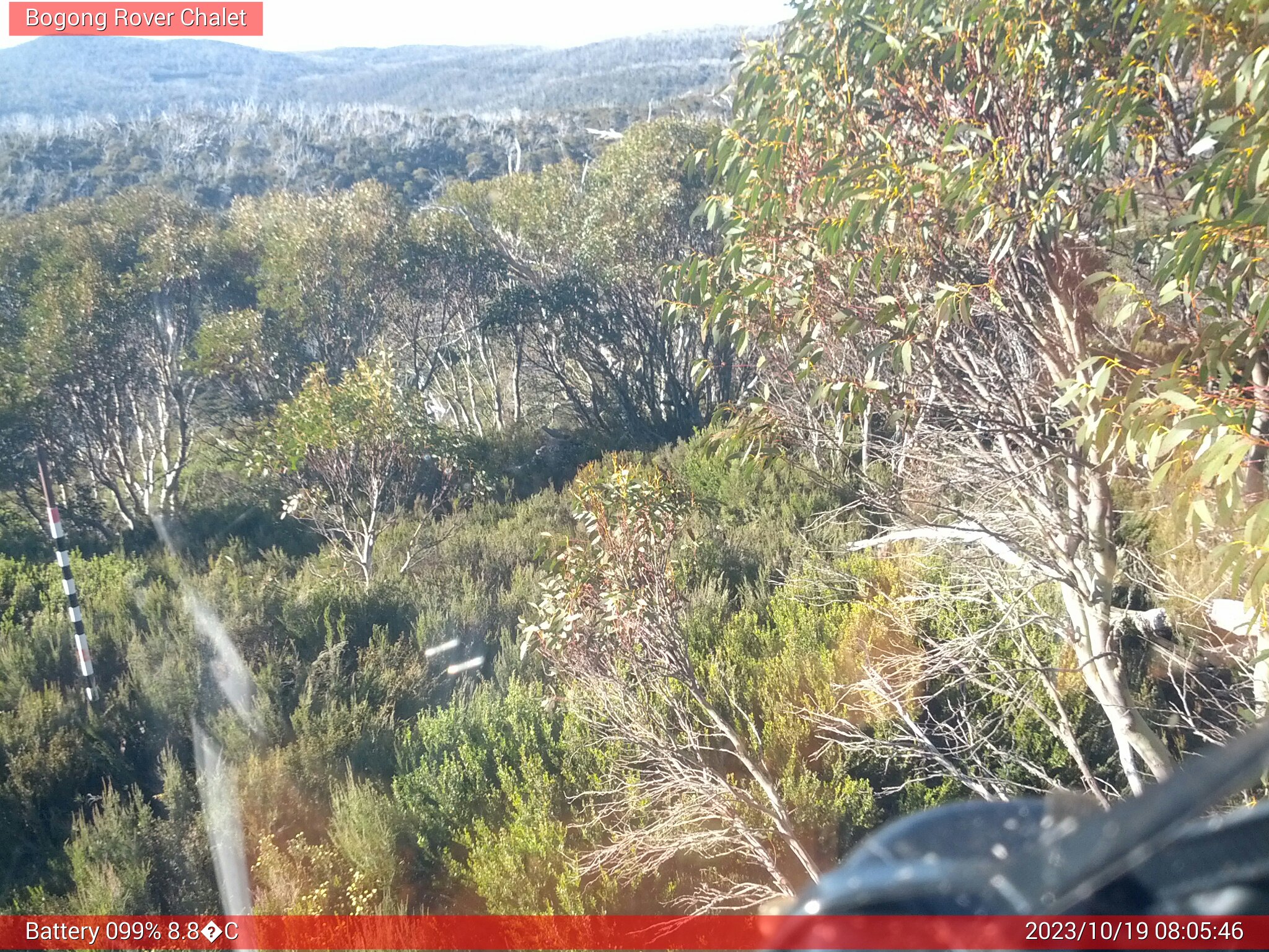 Bogong Web Cam 8:05am Thursday 19th of October 2023