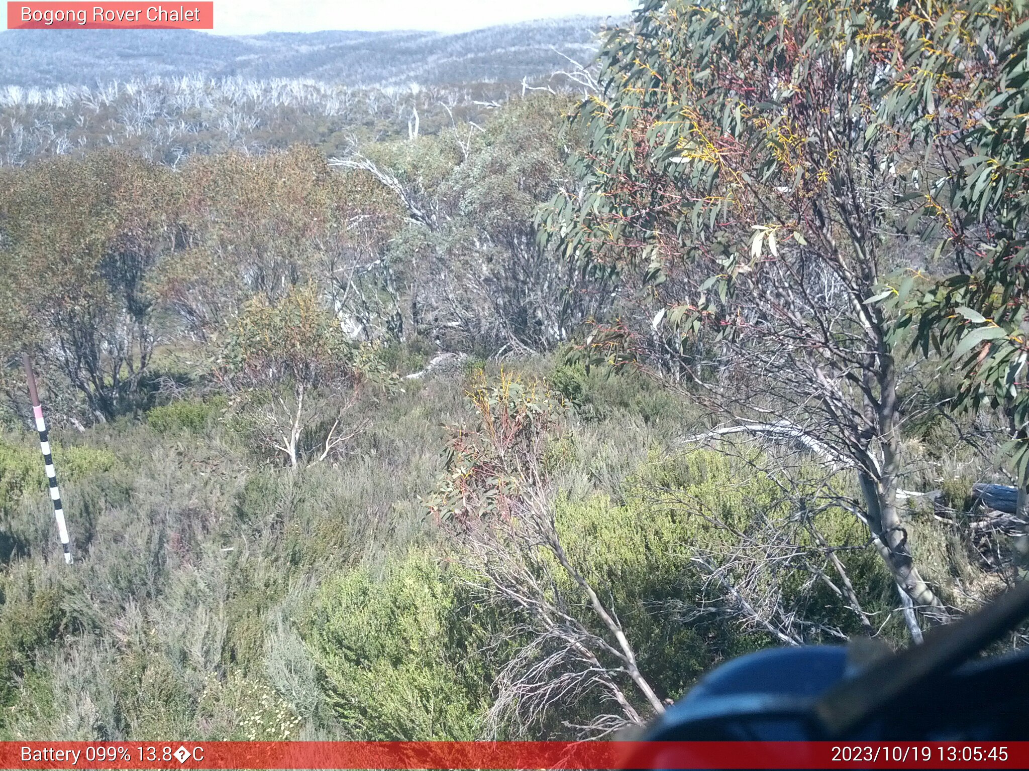 Bogong Web Cam 1:05pm Thursday 19th of October 2023