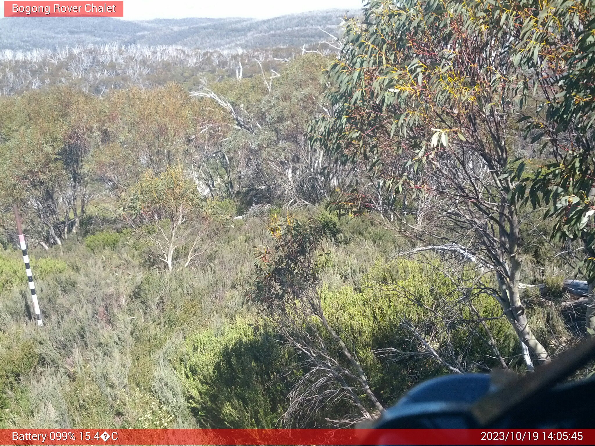 Bogong Web Cam 2:05pm Thursday 19th of October 2023