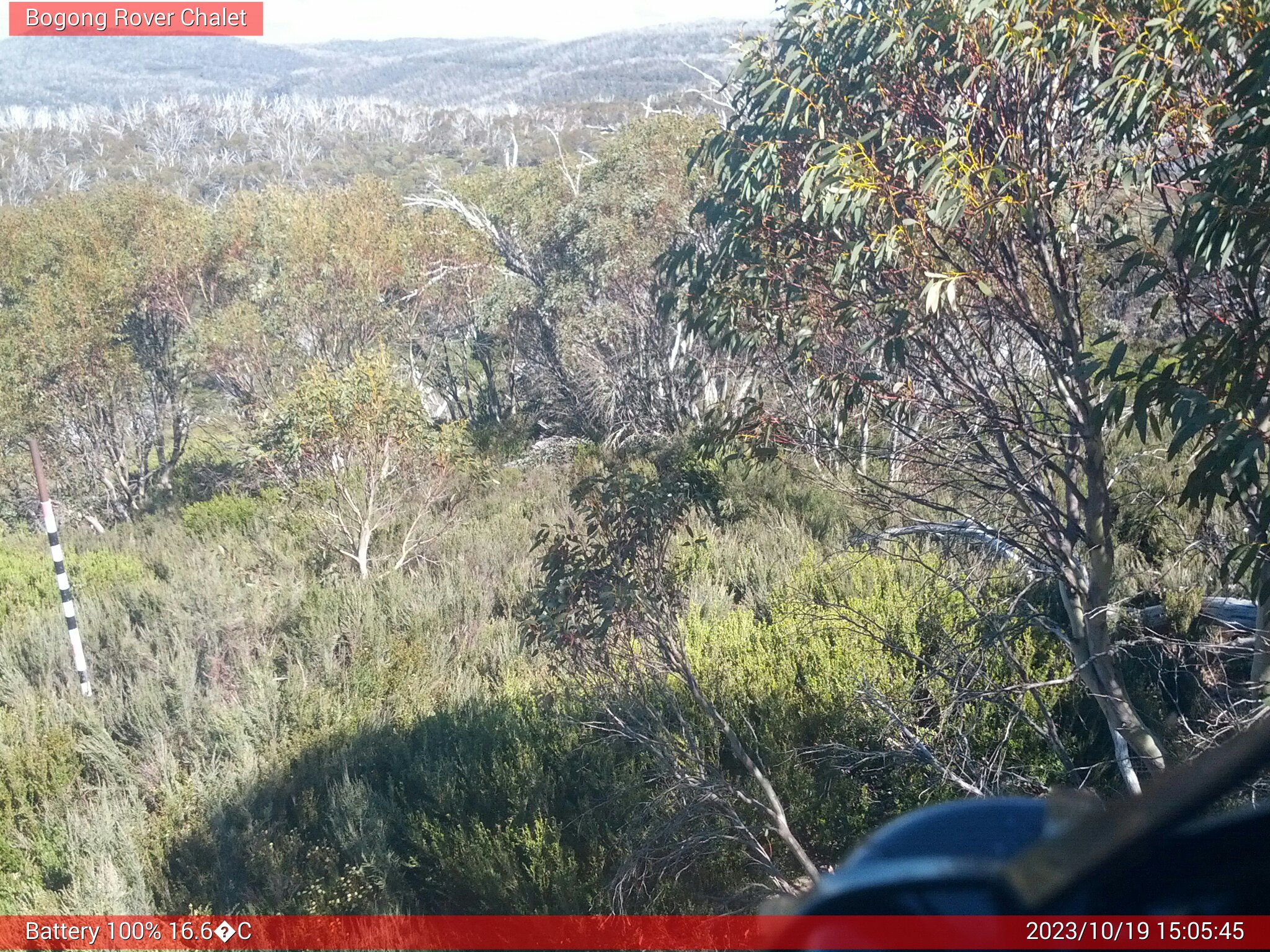 Bogong Web Cam 3:05pm Thursday 19th of October 2023