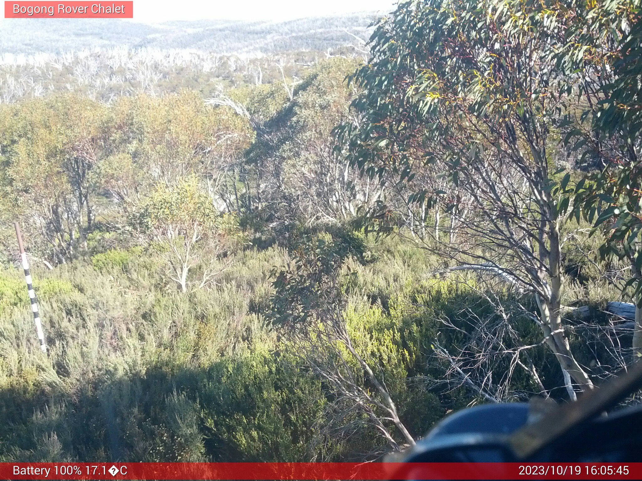 Bogong Web Cam 4:05pm Thursday 19th of October 2023