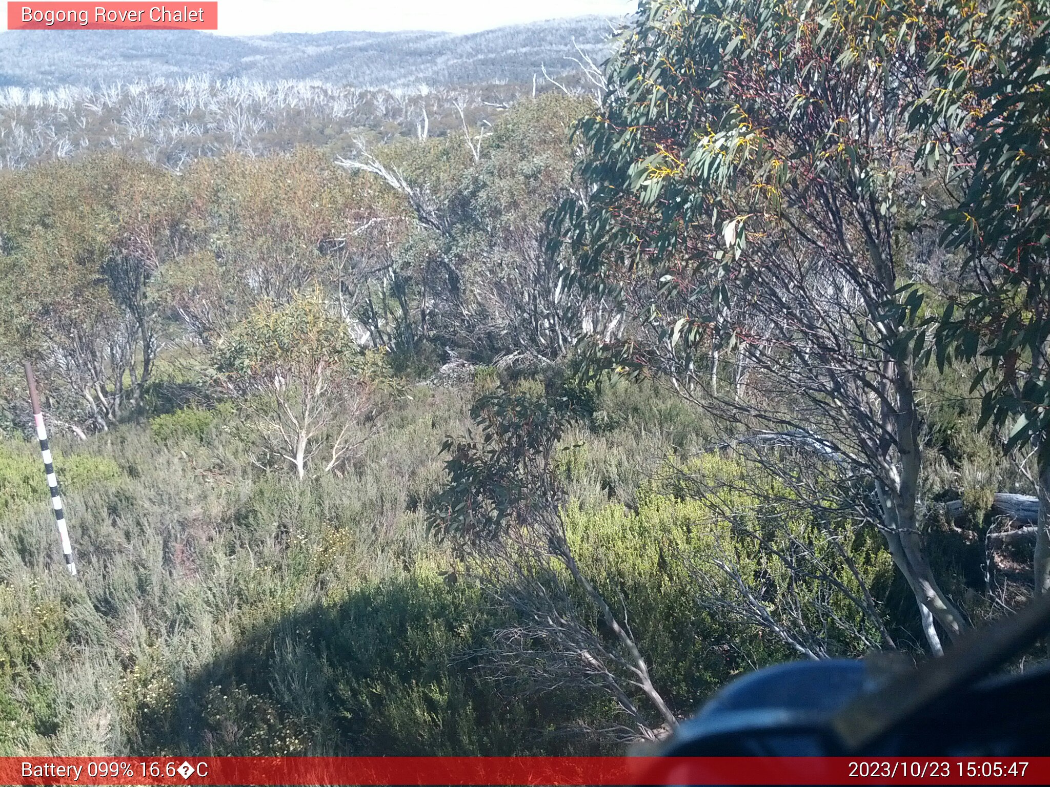 Bogong Web Cam 3:05pm Monday 23rd of October 2023