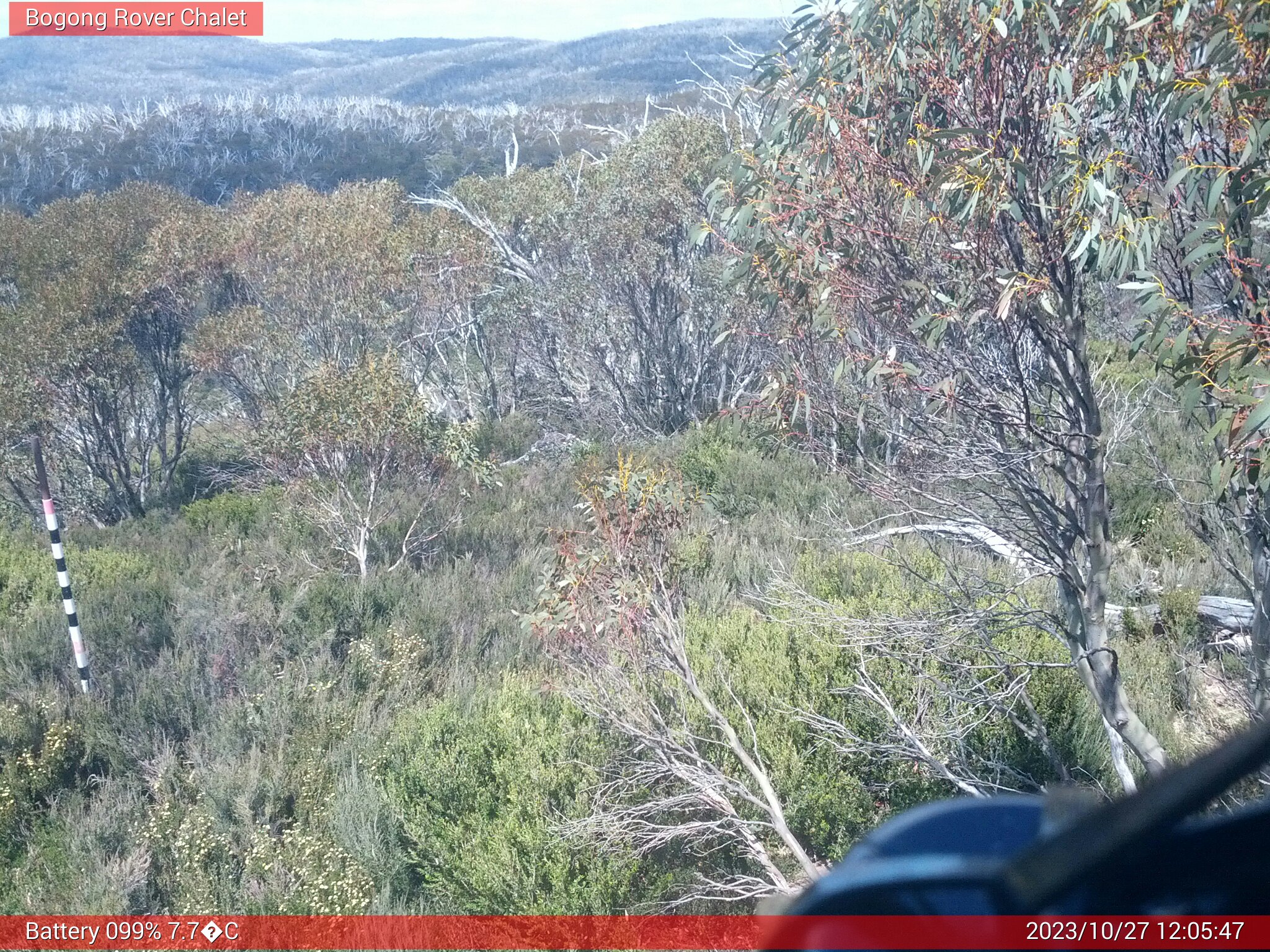 Bogong Web Cam 12:05pm Friday 27th of October 2023