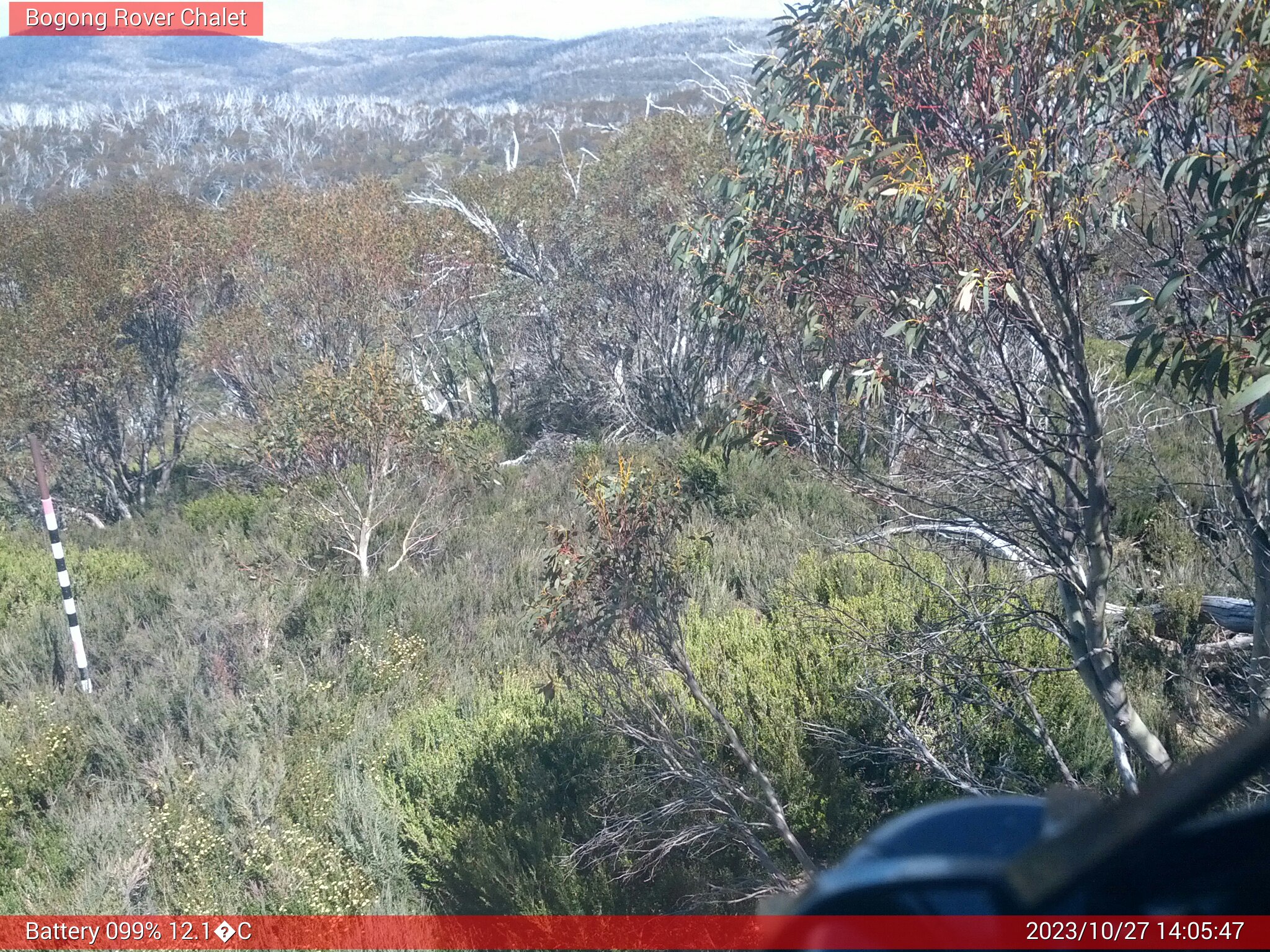 Bogong Web Cam 2:05pm Friday 27th of October 2023