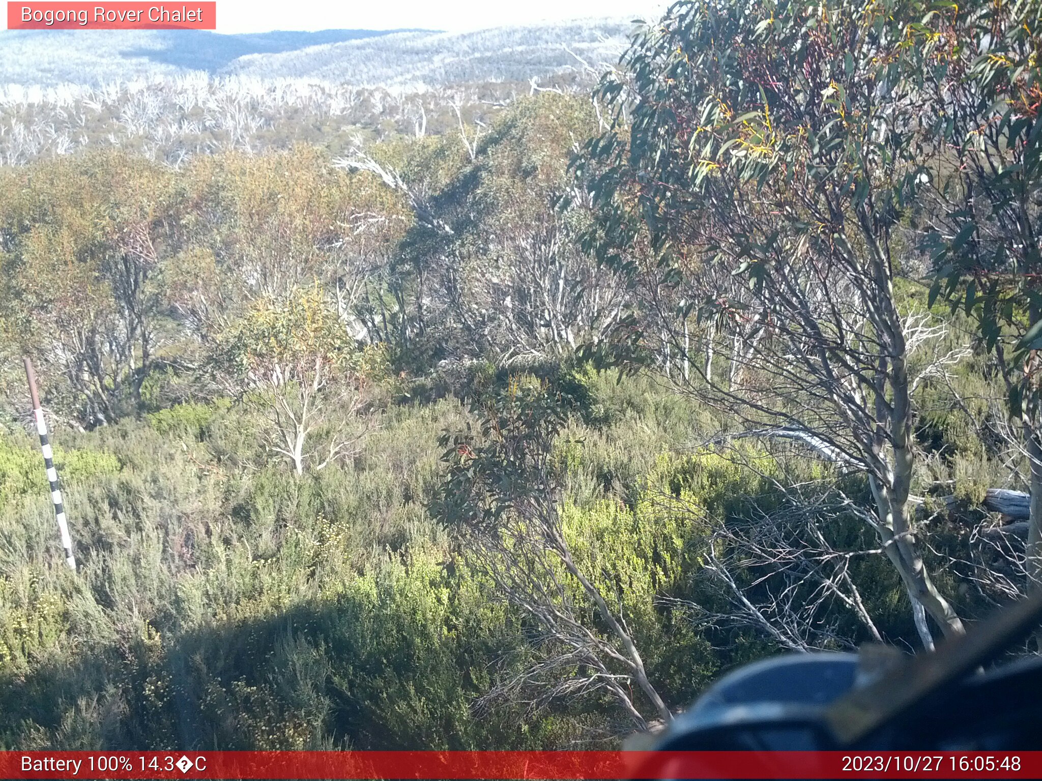 Bogong Web Cam 4:05pm Friday 27th of October 2023