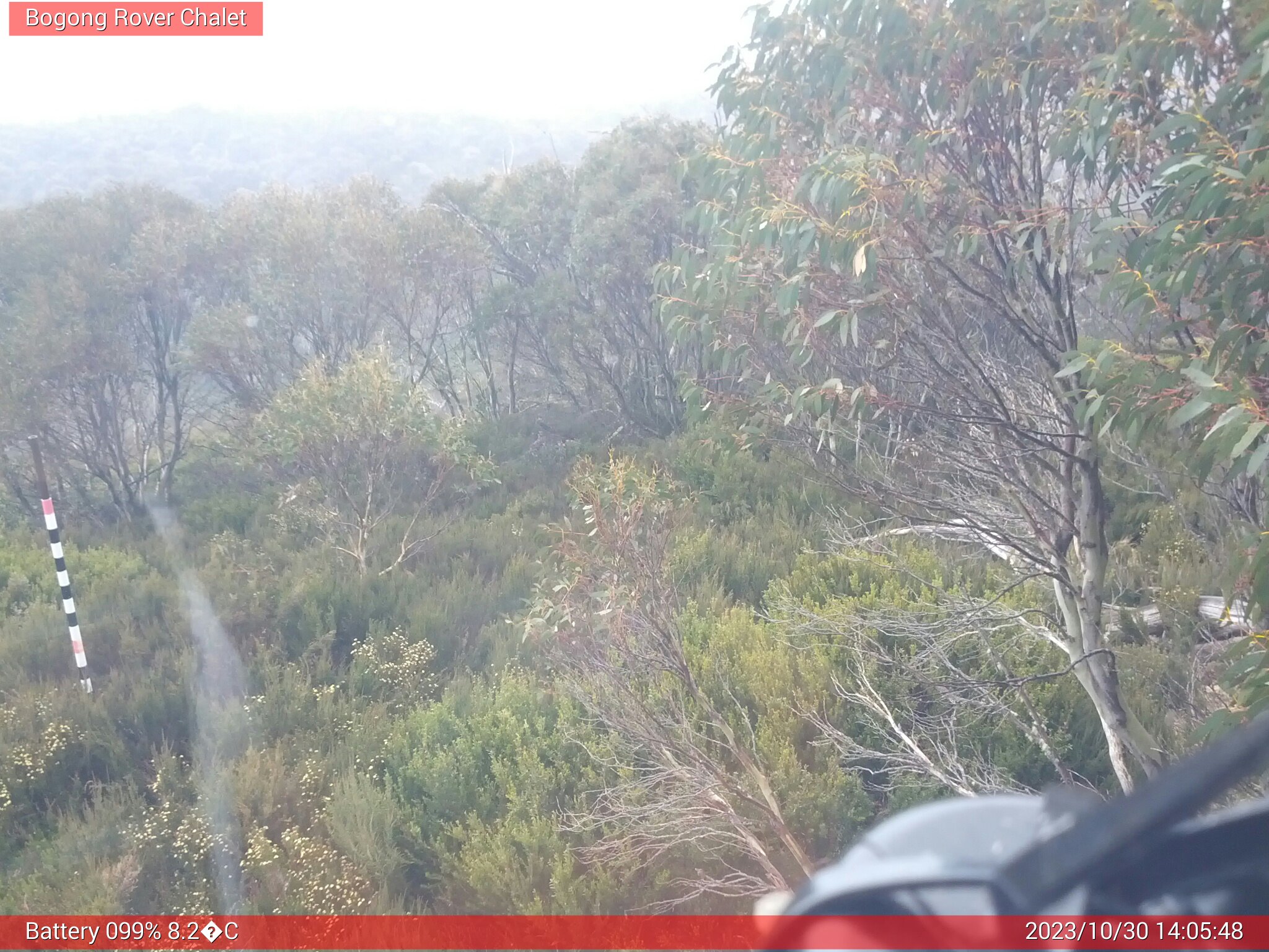 Bogong Web Cam 2:05pm Monday 30th of October 2023