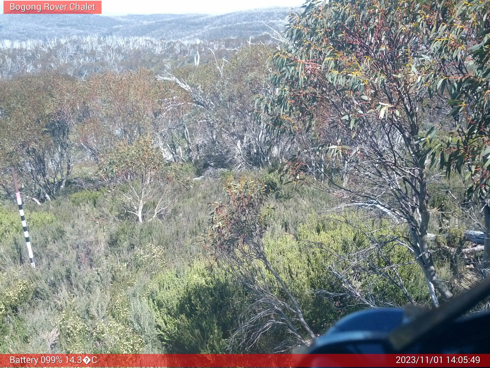 Bogong Web Cam 2:05pm Wednesday 1st of November 2023