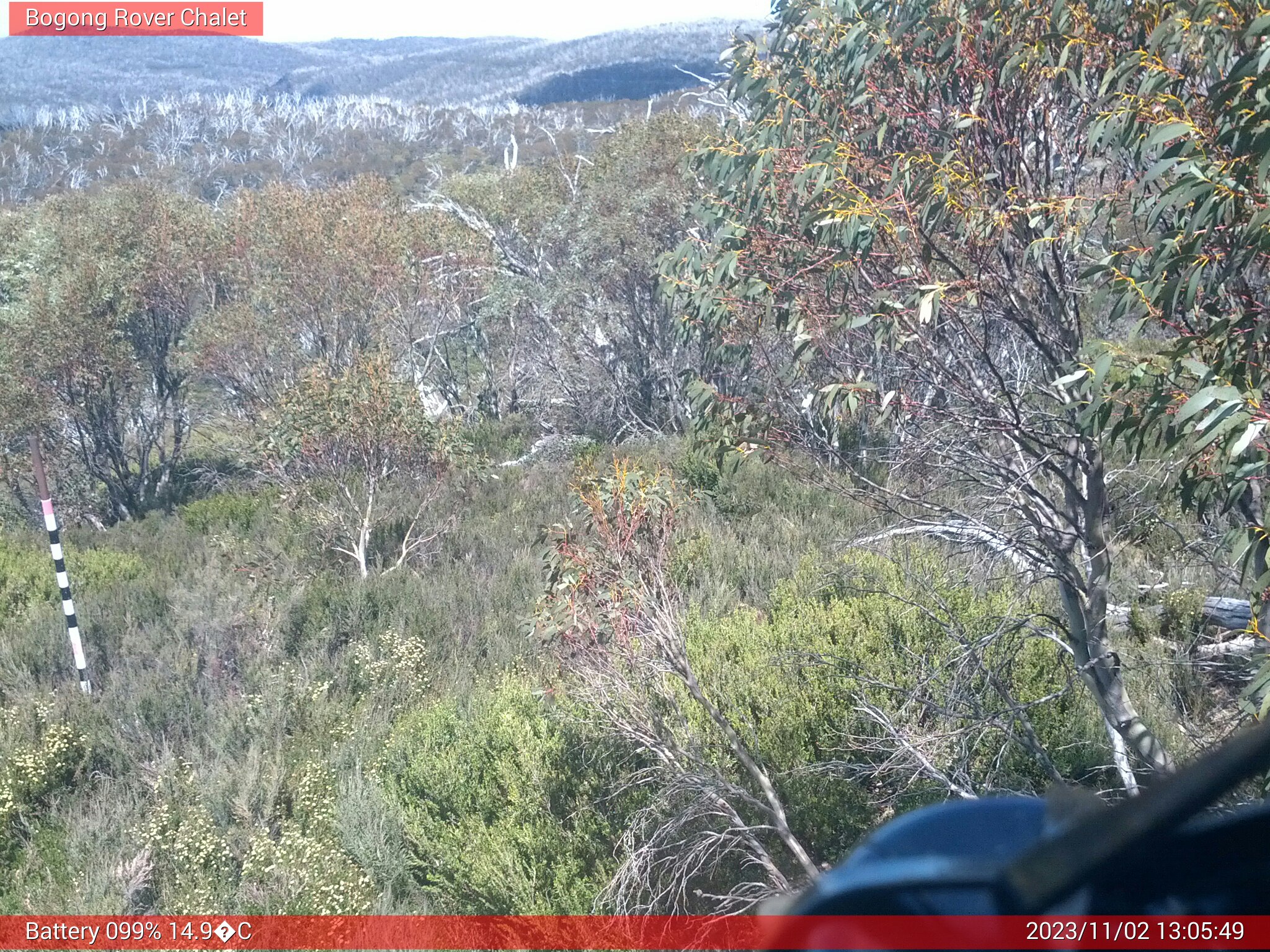 Bogong Web Cam 1:05pm Thursday 2nd of November 2023