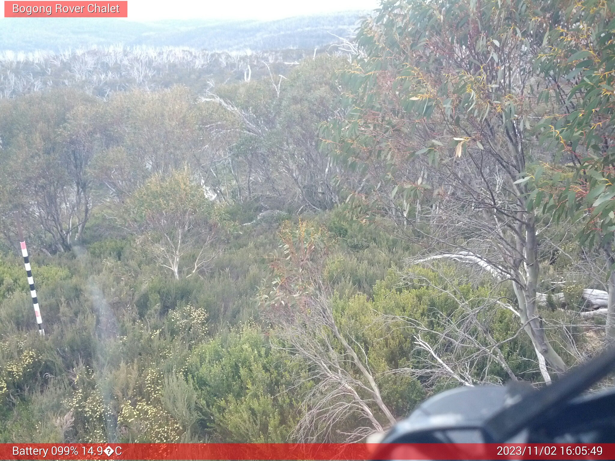 Bogong Web Cam 4:05pm Thursday 2nd of November 2023