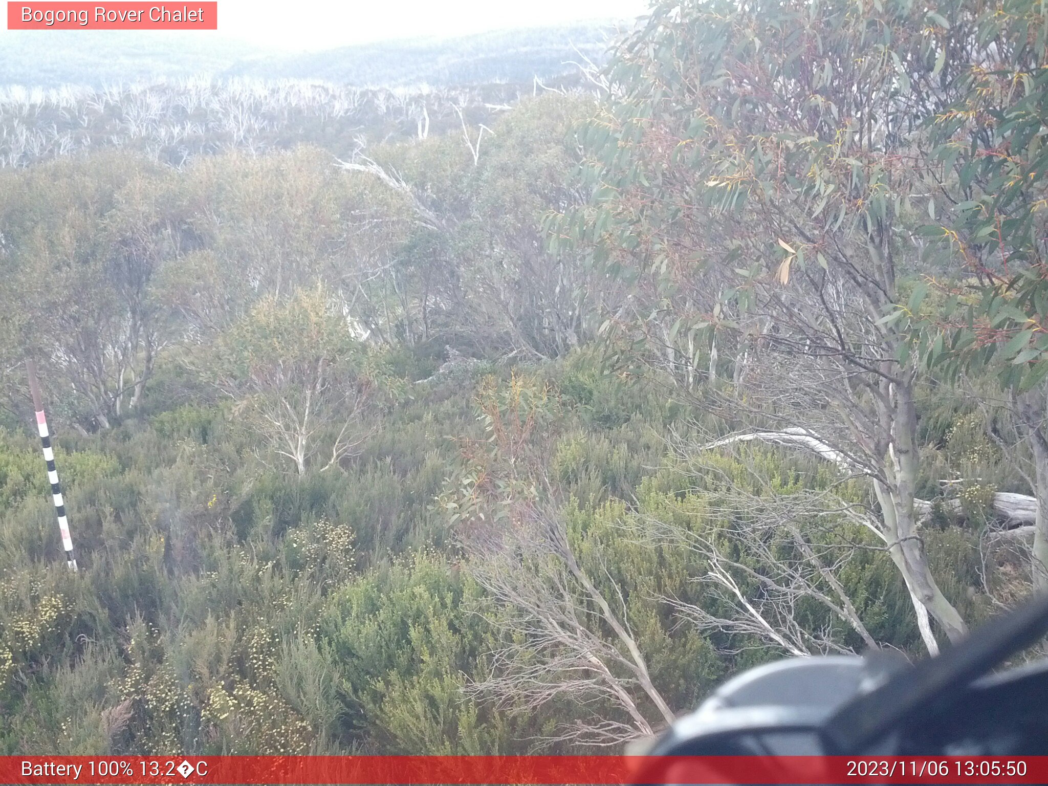 Bogong Web Cam 1:05pm Monday 6th of November 2023