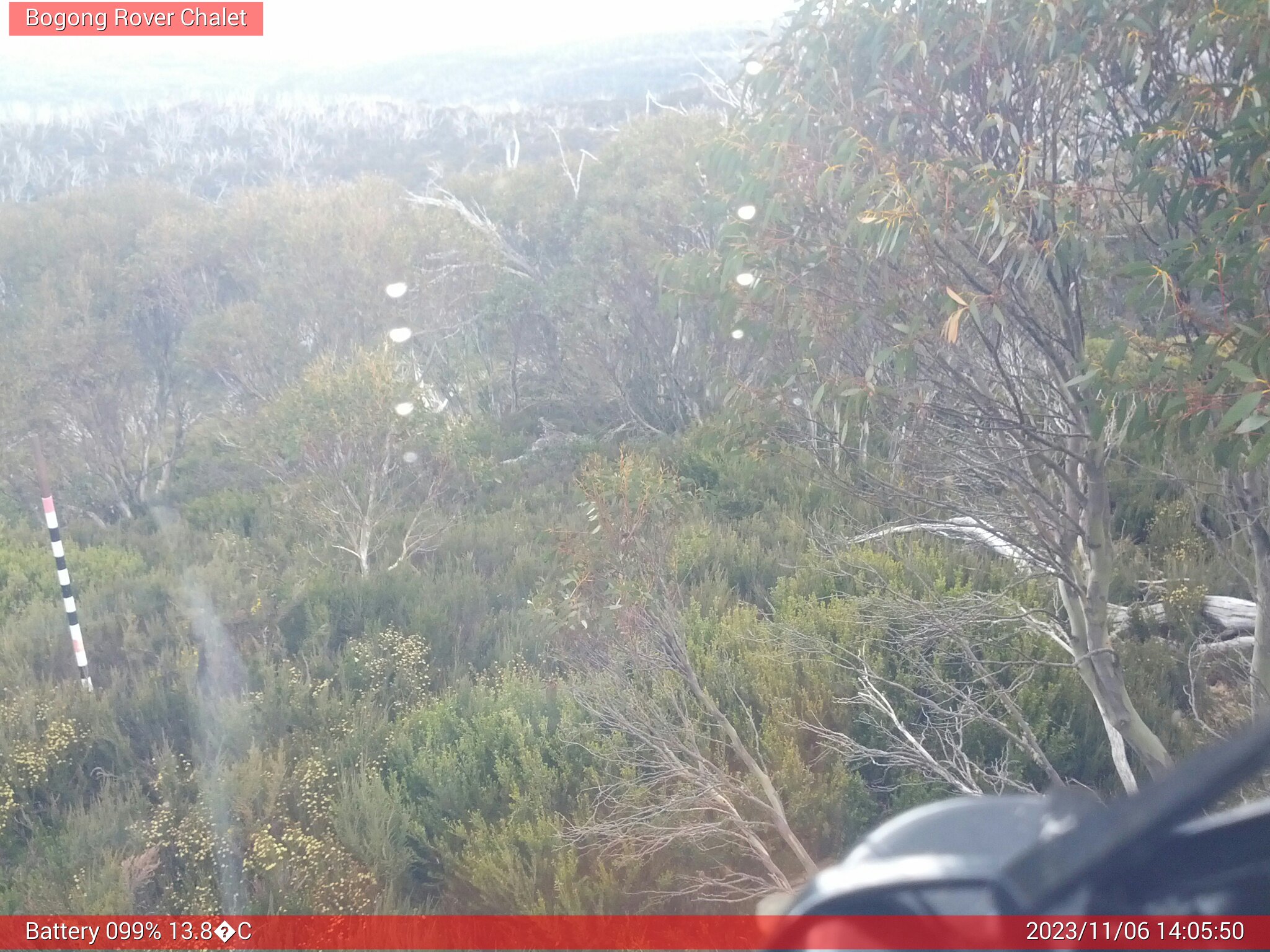 Bogong Web Cam 2:05pm Monday 6th of November 2023