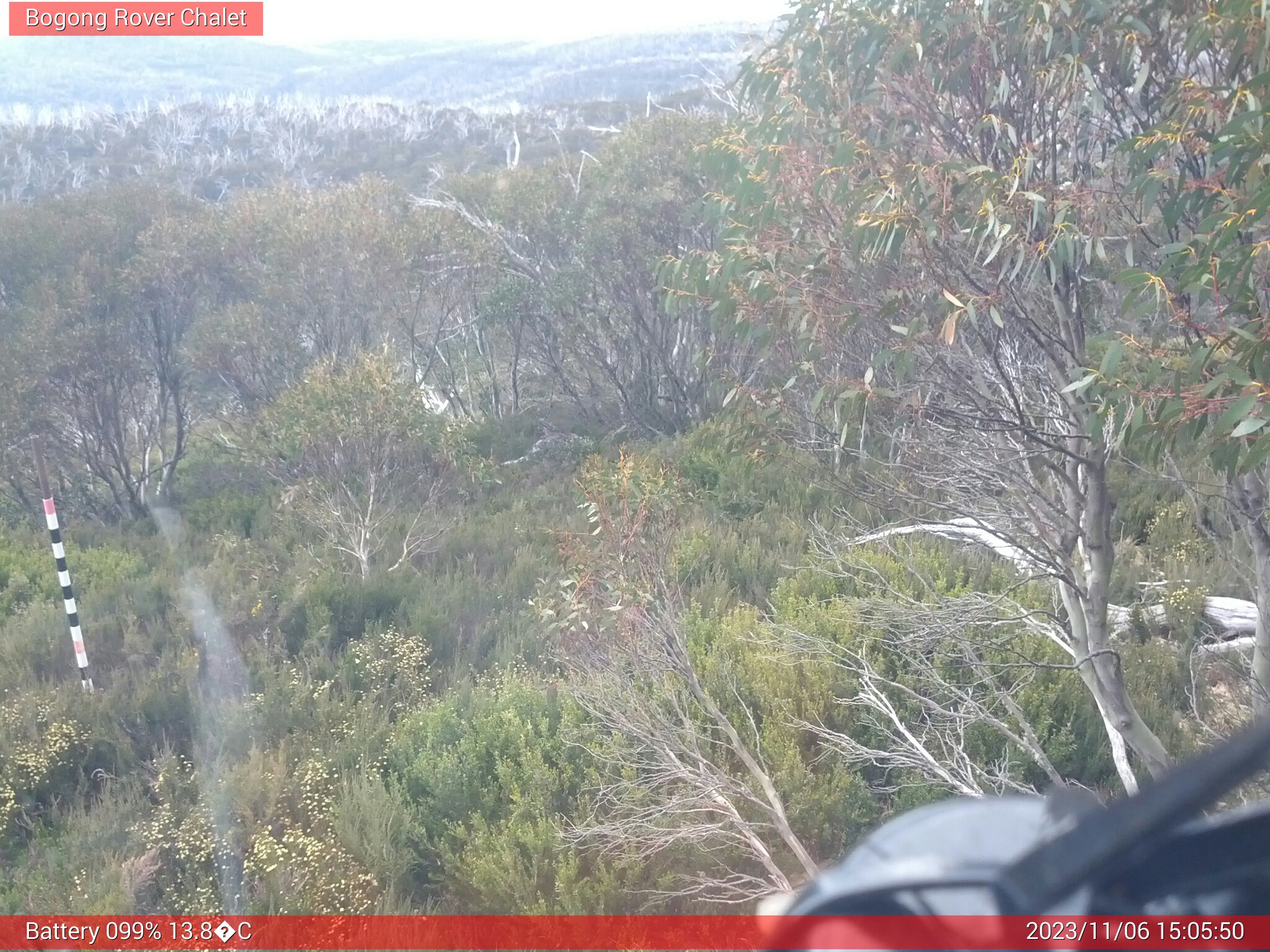 Bogong Web Cam 3:05pm Monday 6th of November 2023