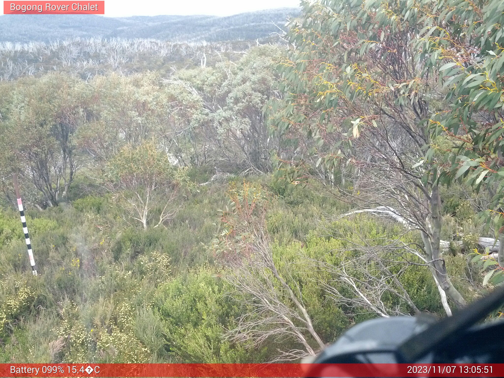 Bogong Web Cam 1:05pm Tuesday 7th of November 2023