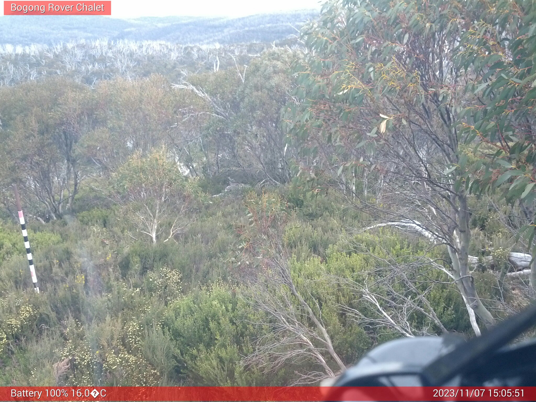 Bogong Web Cam 3:05pm Tuesday 7th of November 2023