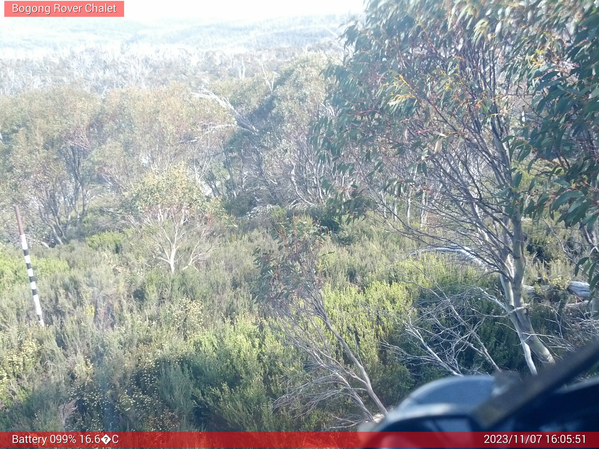 Bogong Web Cam 4:05pm Tuesday 7th of November 2023