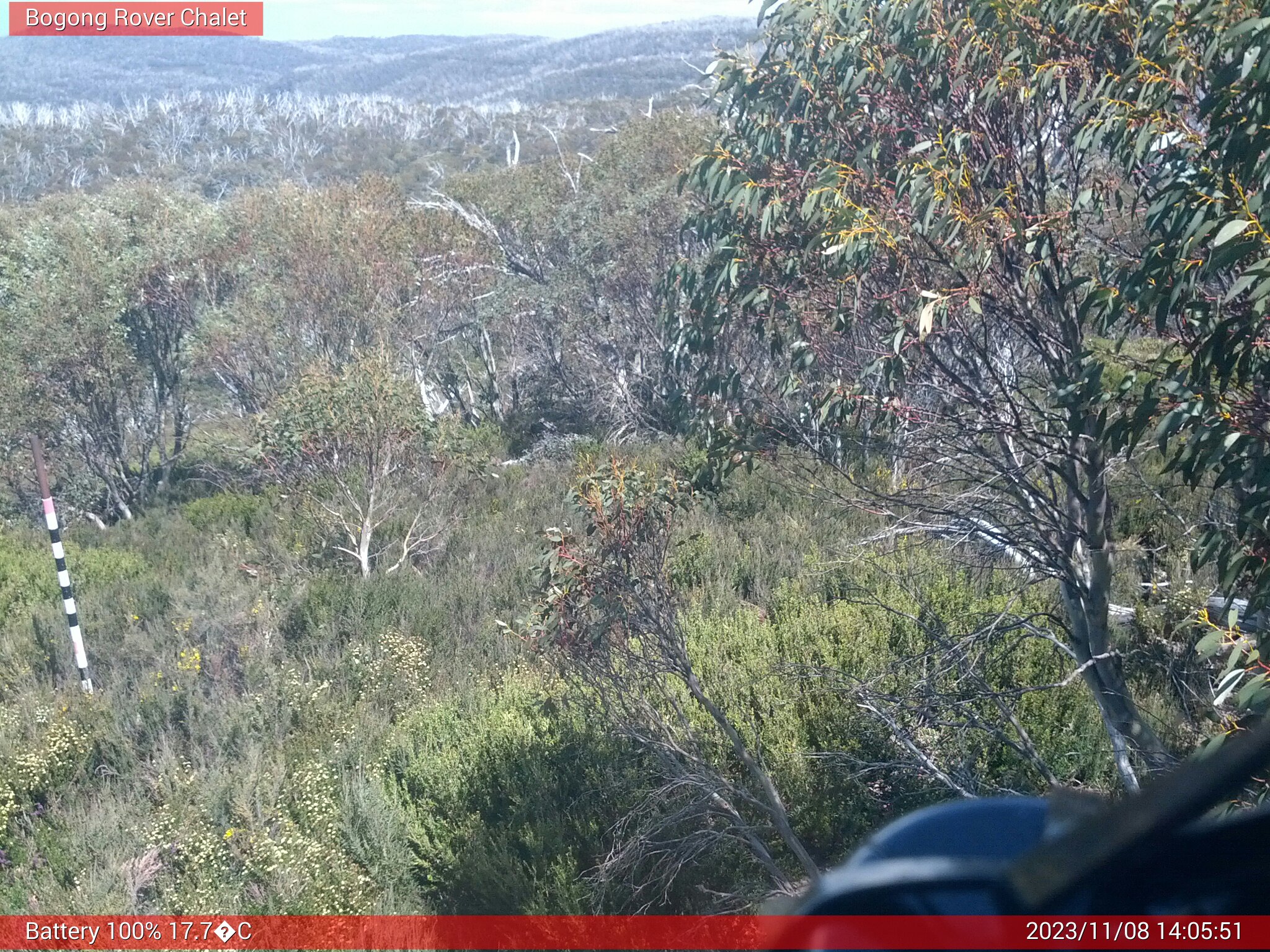 Bogong Web Cam 2:05pm Wednesday 8th of November 2023