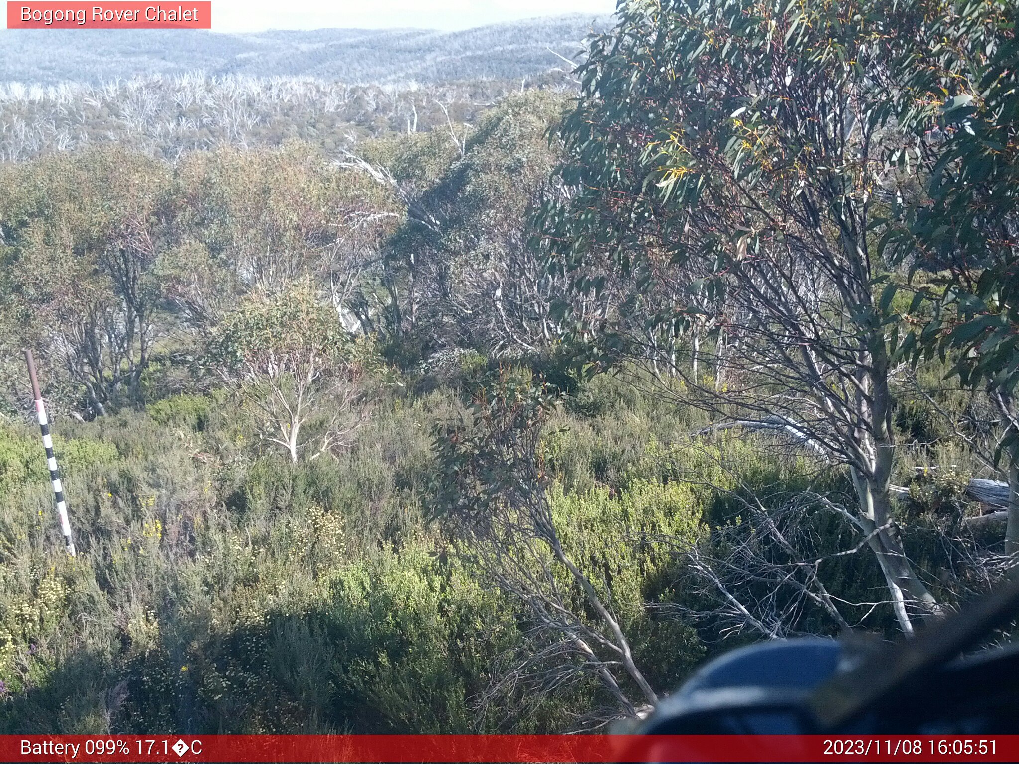 Bogong Web Cam 4:05pm Wednesday 8th of November 2023