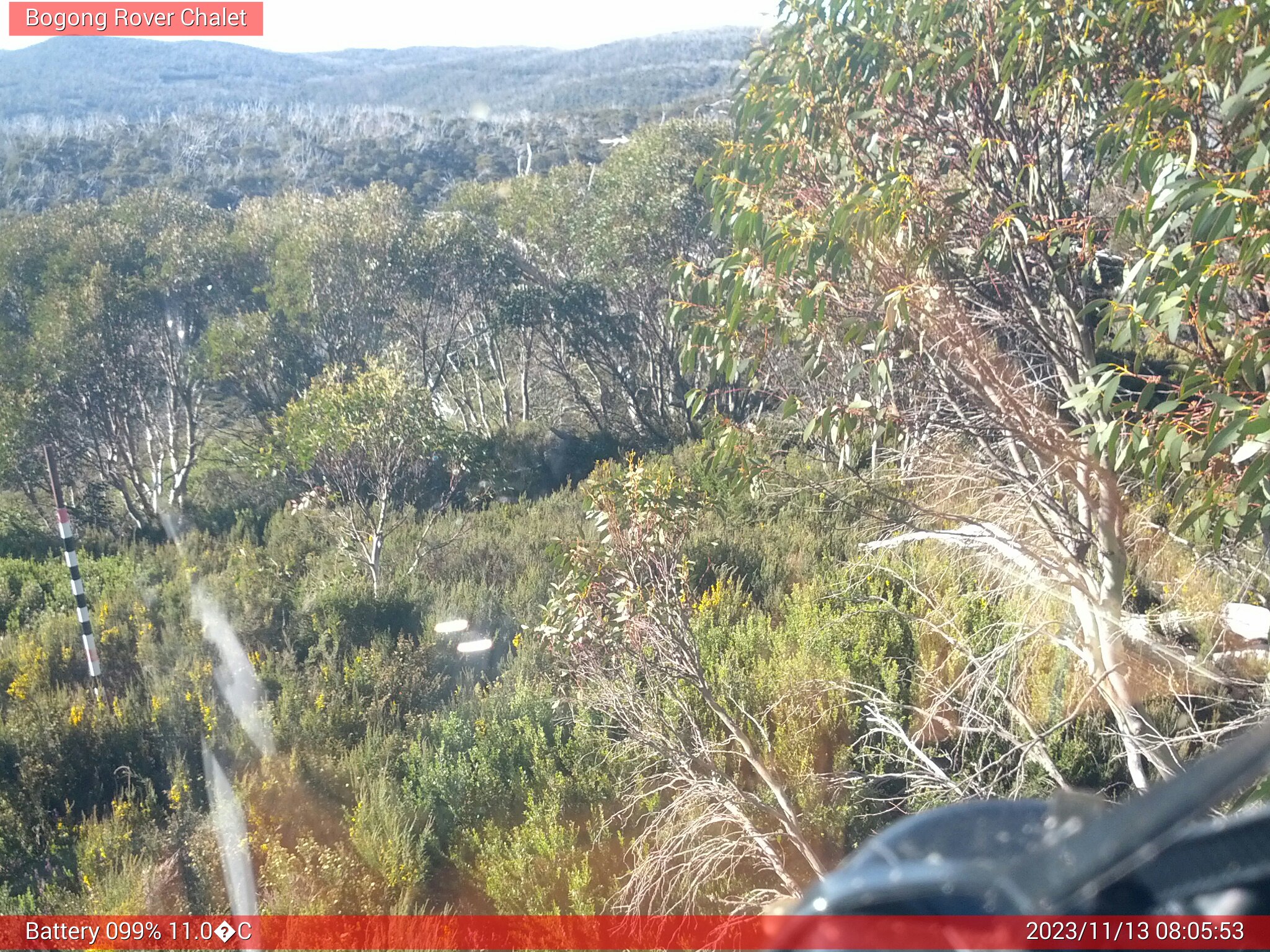 Bogong Web Cam 8:05am Monday 13th of November 2023