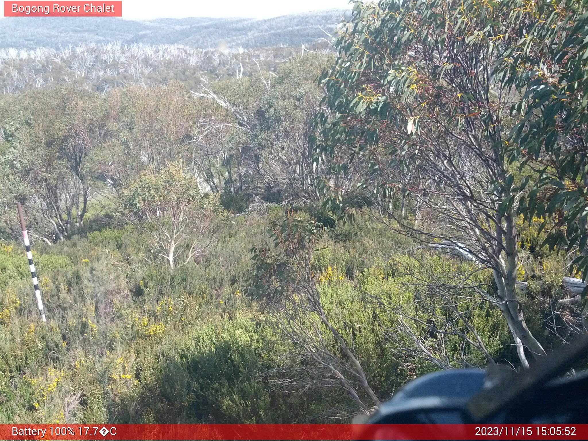 Bogong Web Cam 3:05pm Wednesday 15th of November 2023