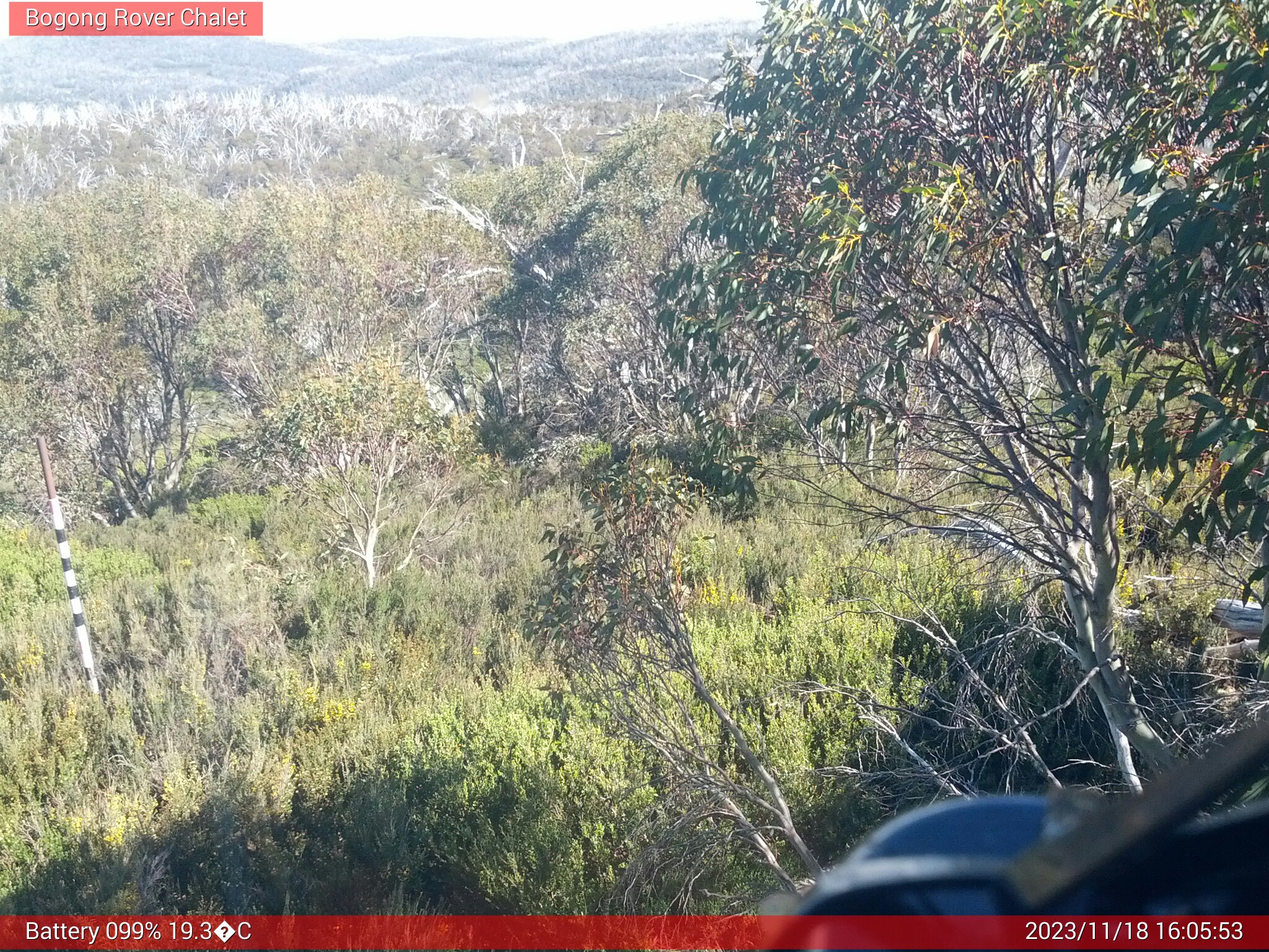 Bogong Web Cam 4:05pm Saturday 18th of November 2023