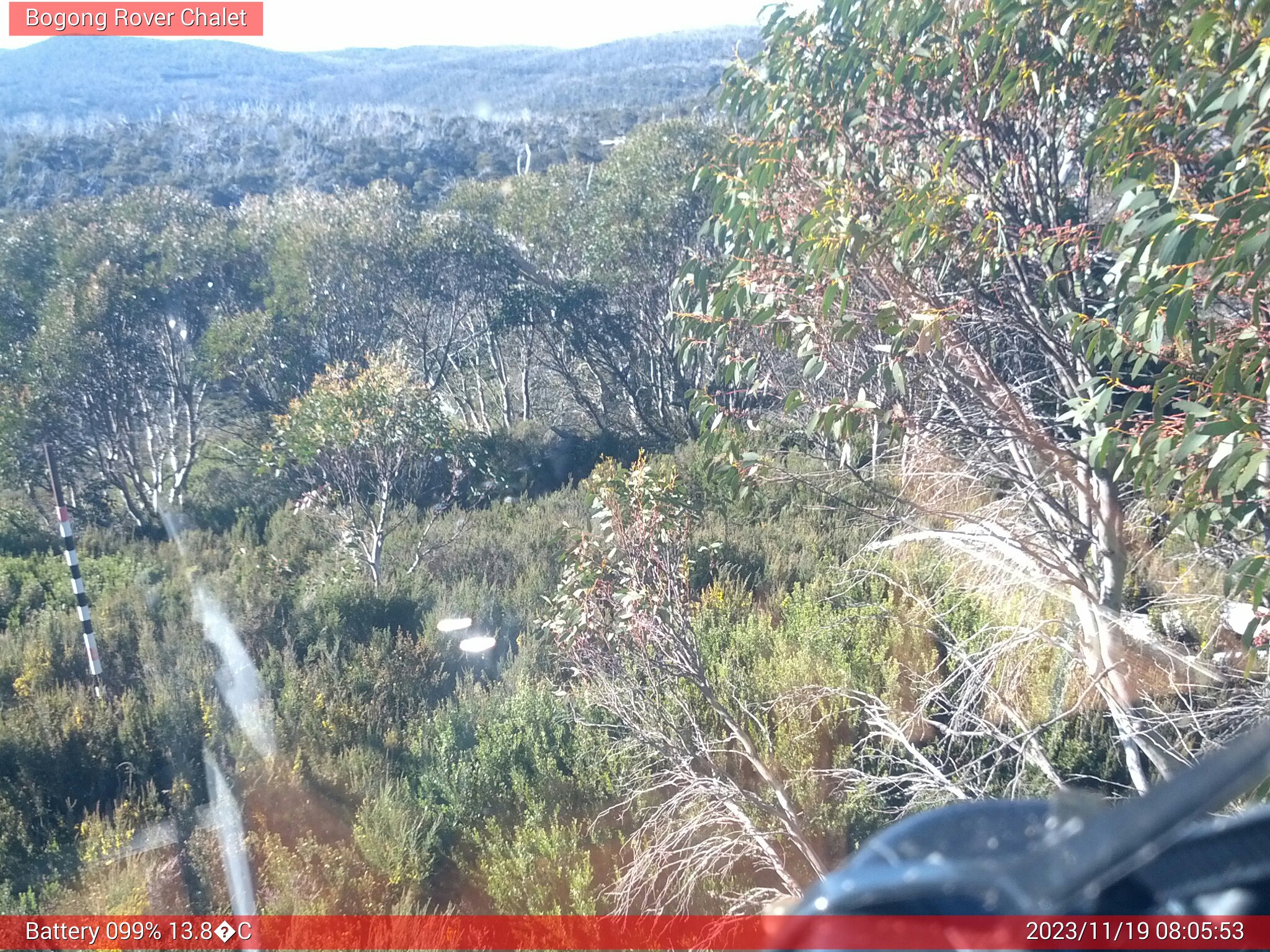 Bogong Web Cam 8:05am Sunday 19th of November 2023