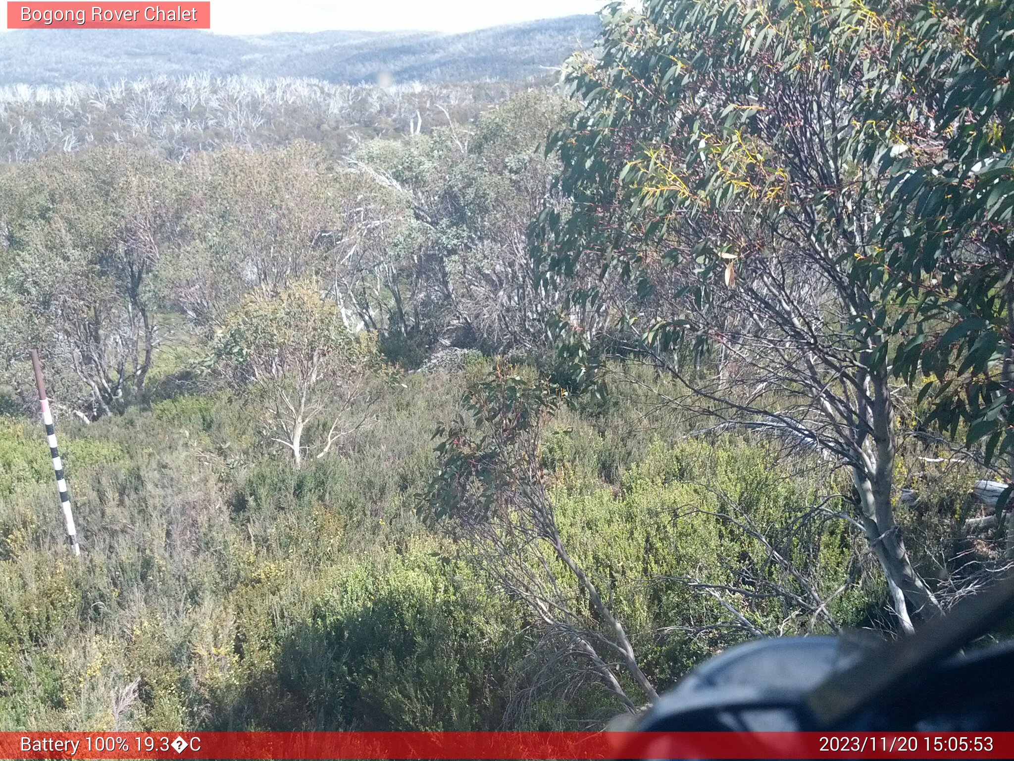 Bogong Web Cam 3:05pm Monday 20th of November 2023