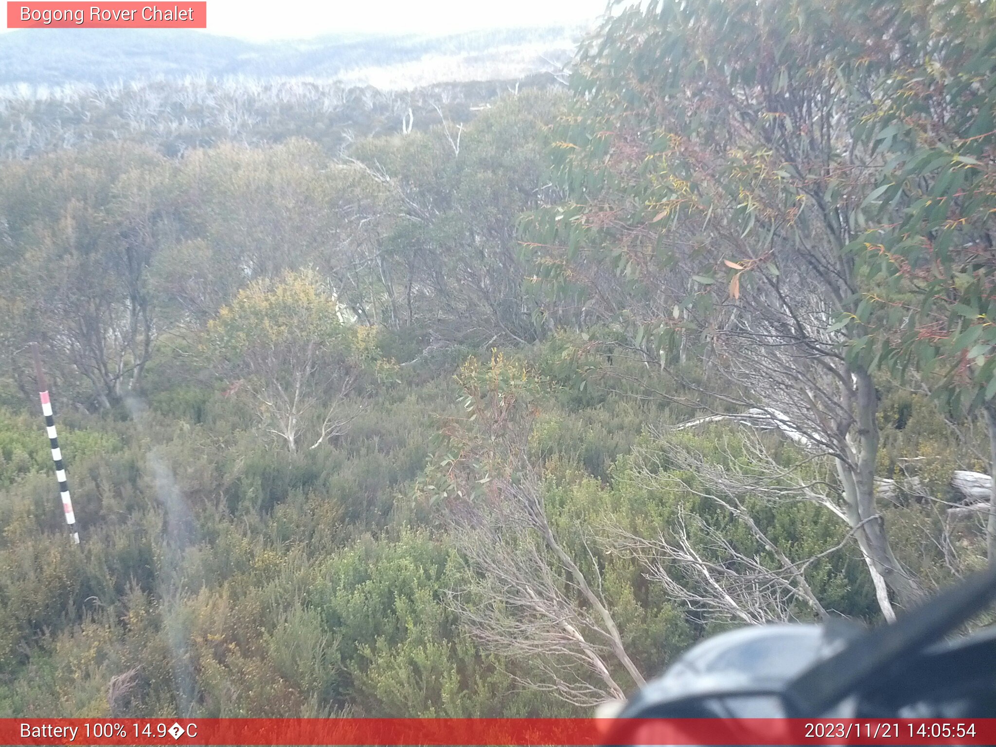 Bogong Web Cam 2:05pm Tuesday 21st of November 2023