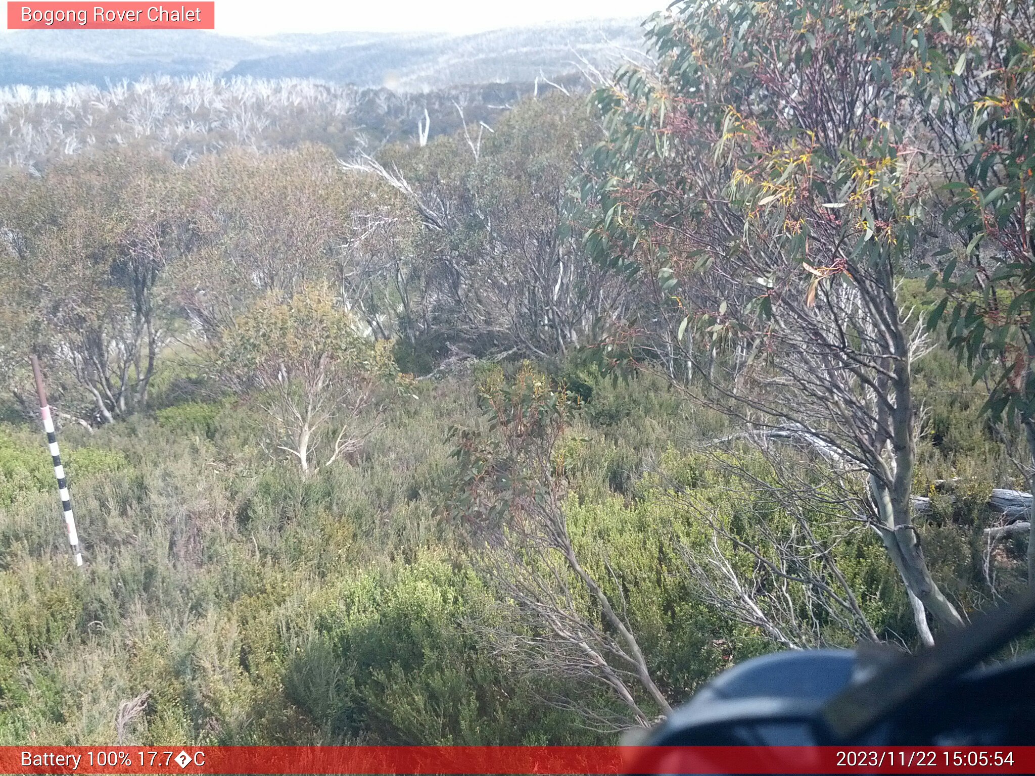 Bogong Web Cam 3:05pm Wednesday 22nd of November 2023