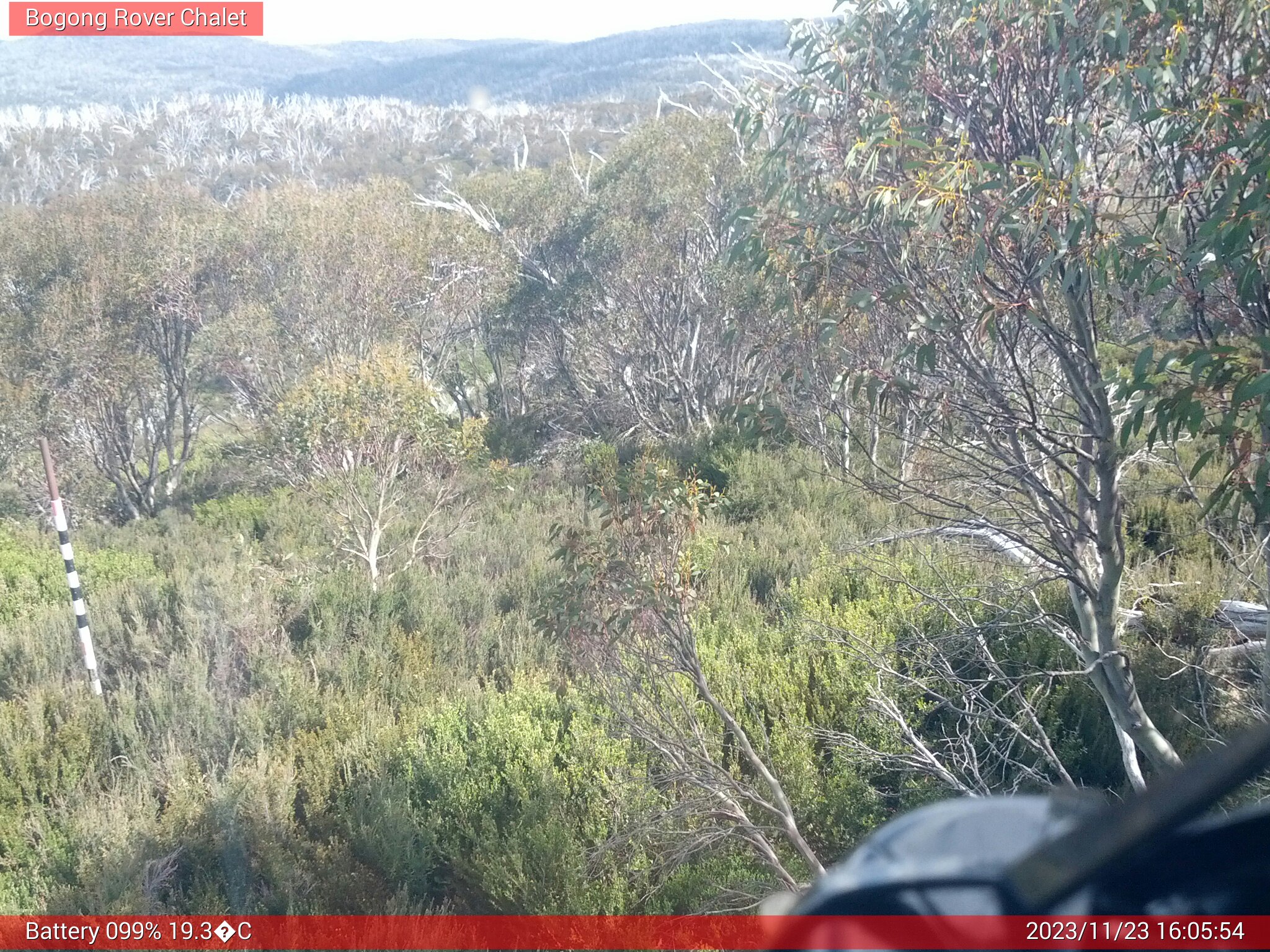 Bogong Web Cam 4:05pm Thursday 23rd of November 2023