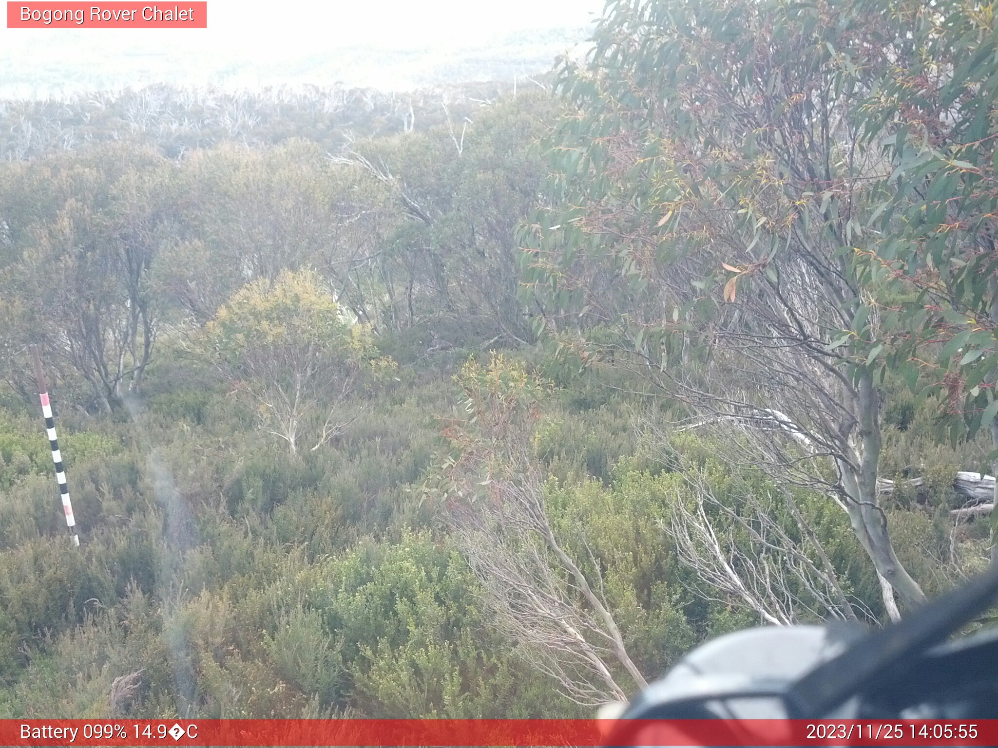 Bogong Web Cam 2:05pm Saturday 25th of November 2023