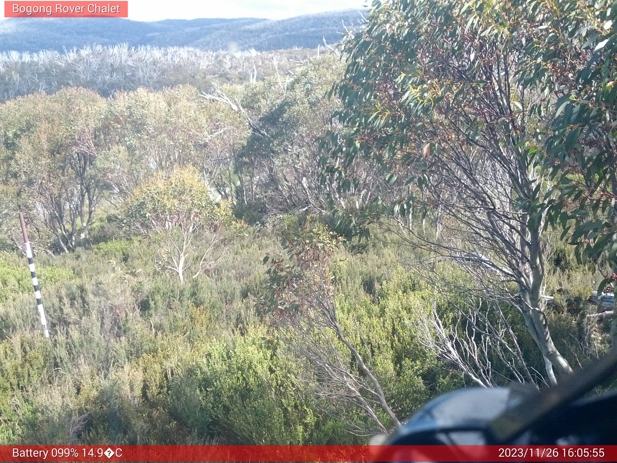 Bogong Web Cam 4:05pm Sunday 26th of November 2023