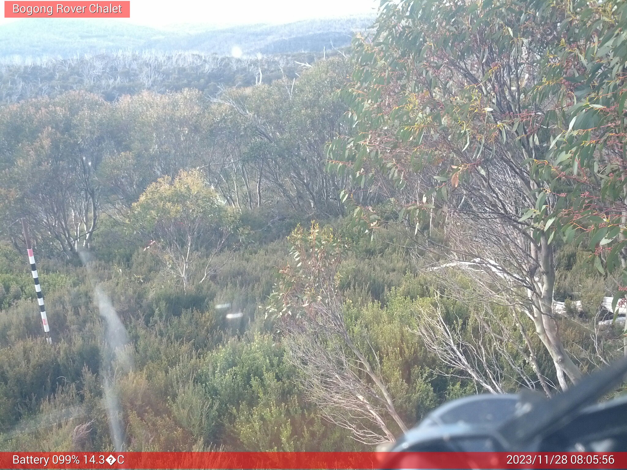 Bogong Web Cam 8:05am Tuesday 28th of November 2023