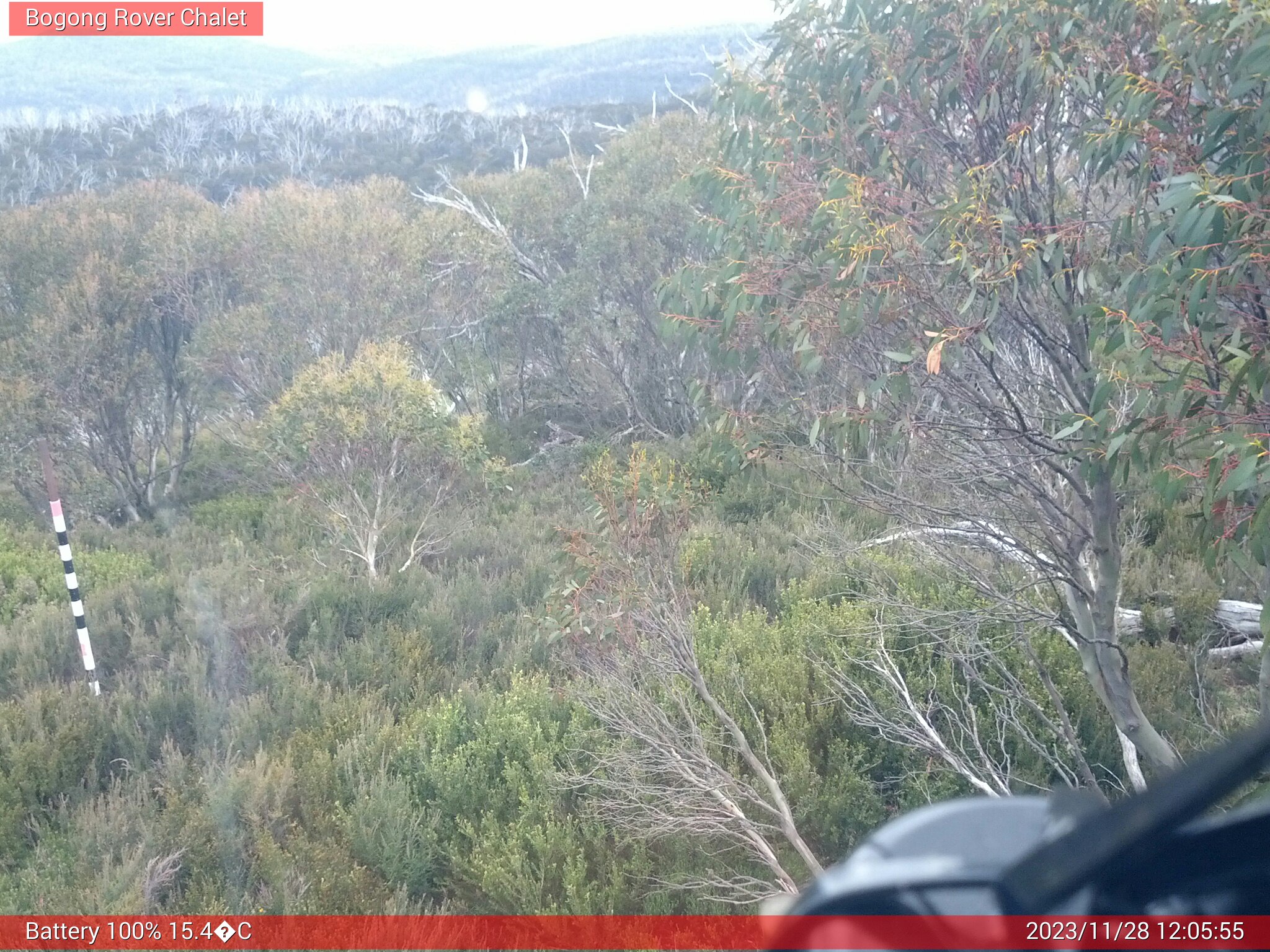 Bogong Web Cam 12:05pm Tuesday 28th of November 2023