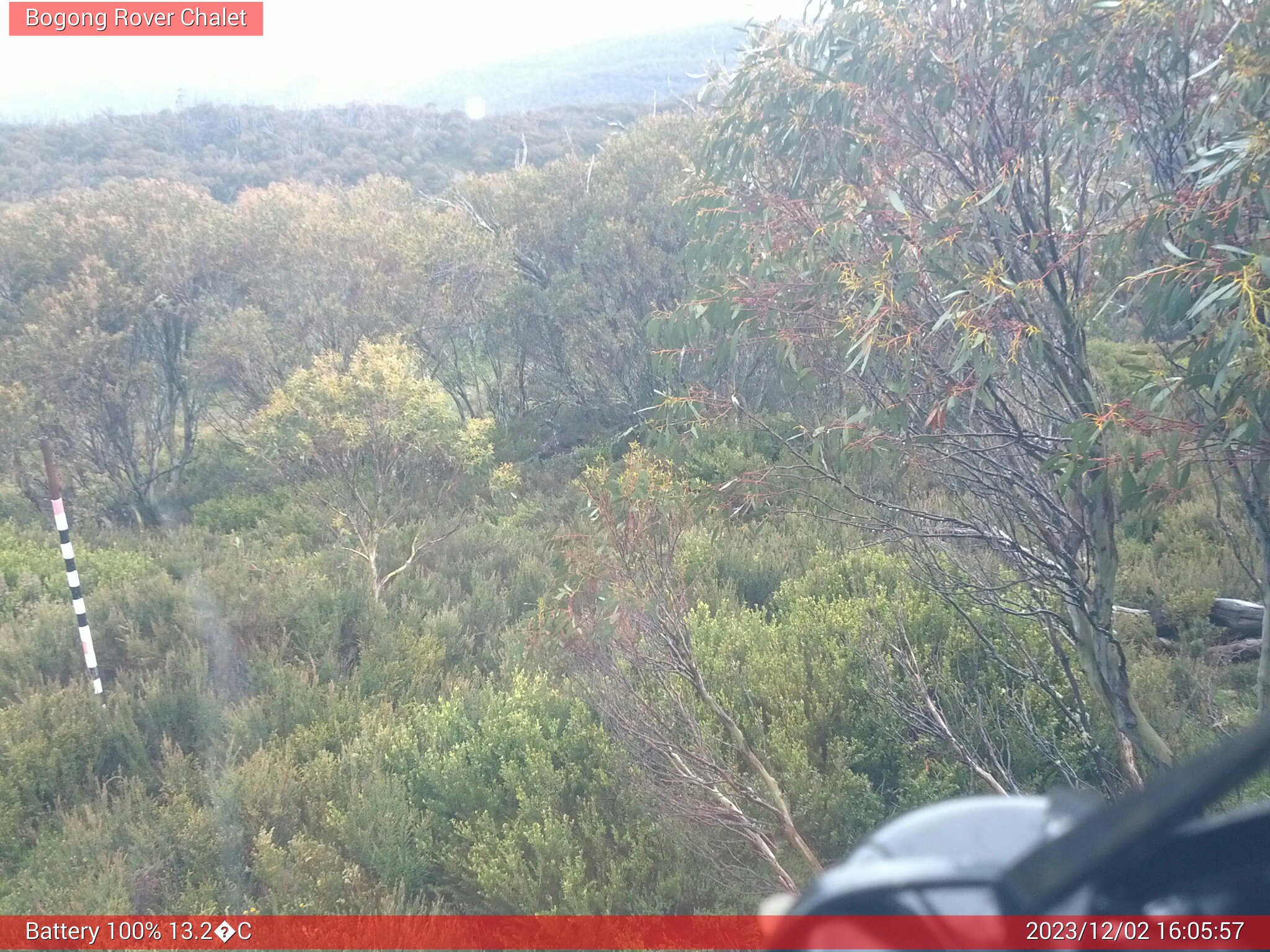 Bogong Web Cam 4:05pm Saturday 2nd of December 2023