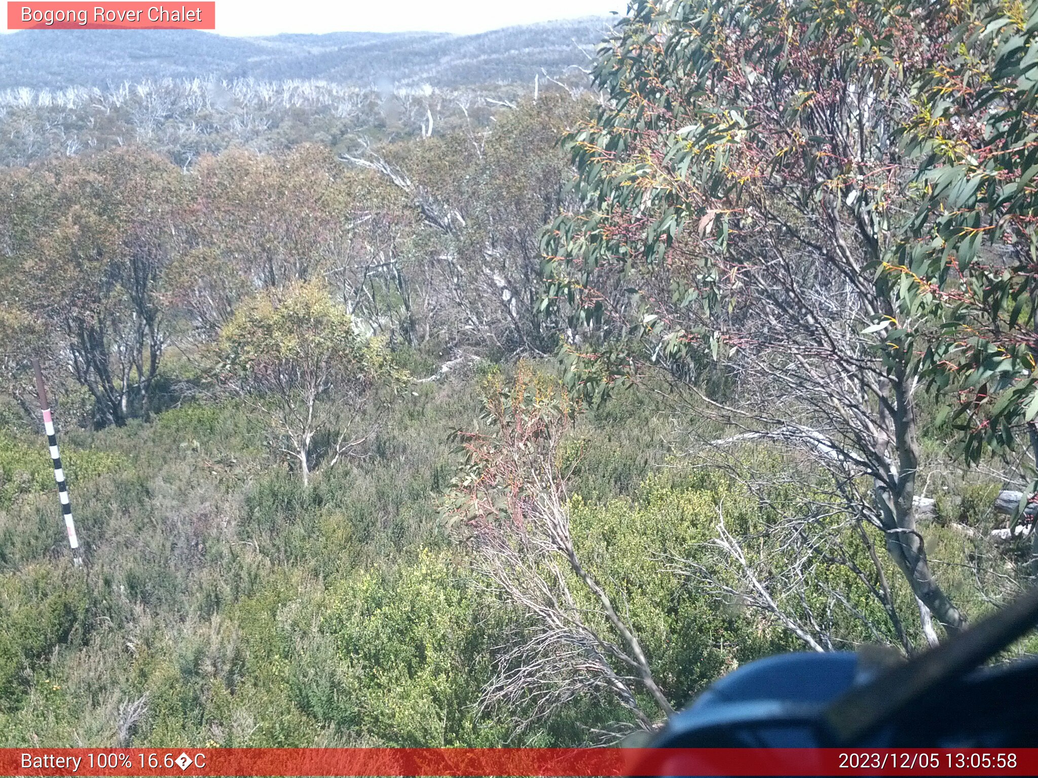 Bogong Web Cam 1:05pm Tuesday 5th of December 2023