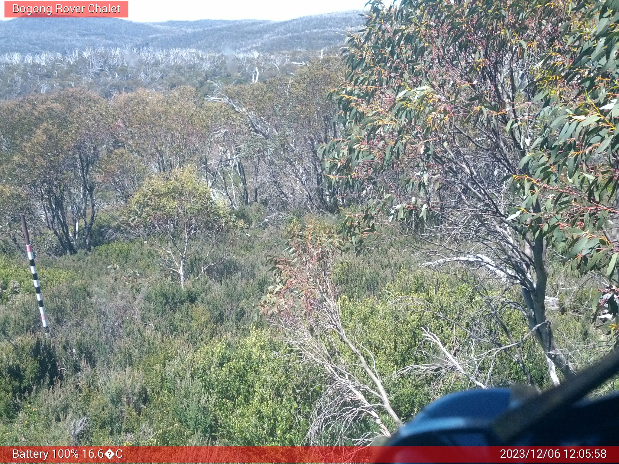 Bogong Web Cam 12:05pm Wednesday 6th of December 2023