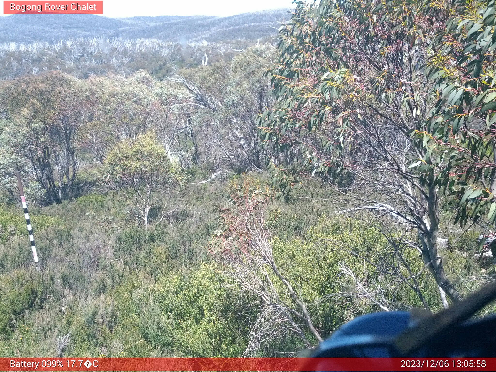 Bogong Web Cam 1:05pm Wednesday 6th of December 2023