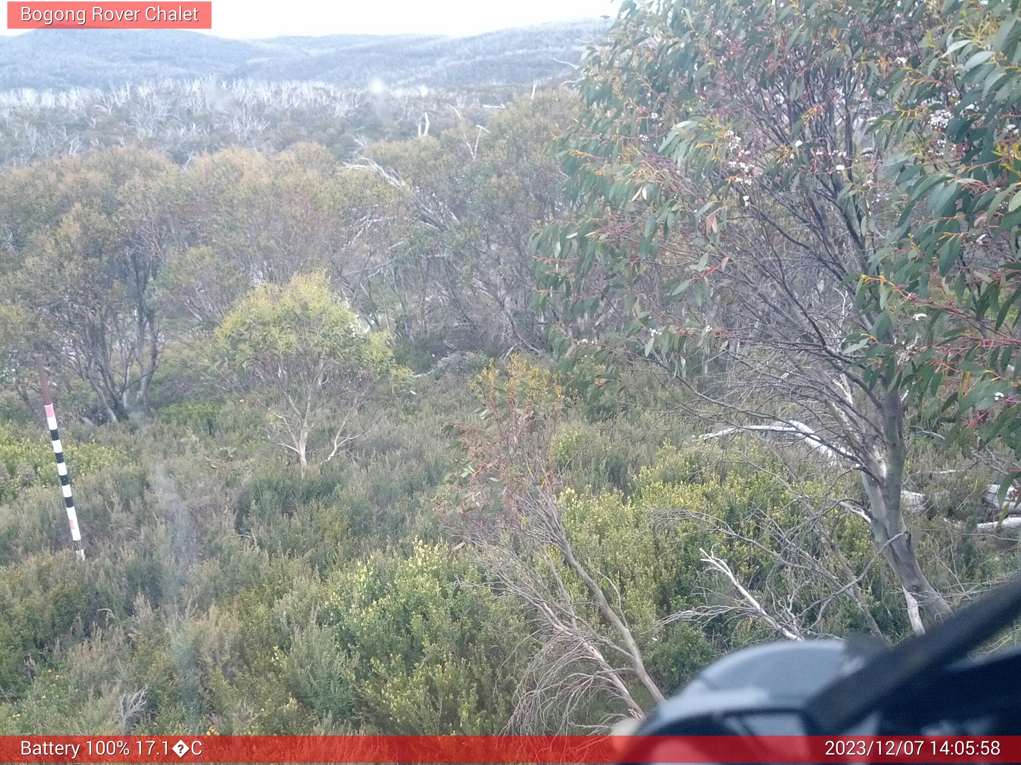 Bogong Web Cam 2:05pm Thursday 7th of December 2023