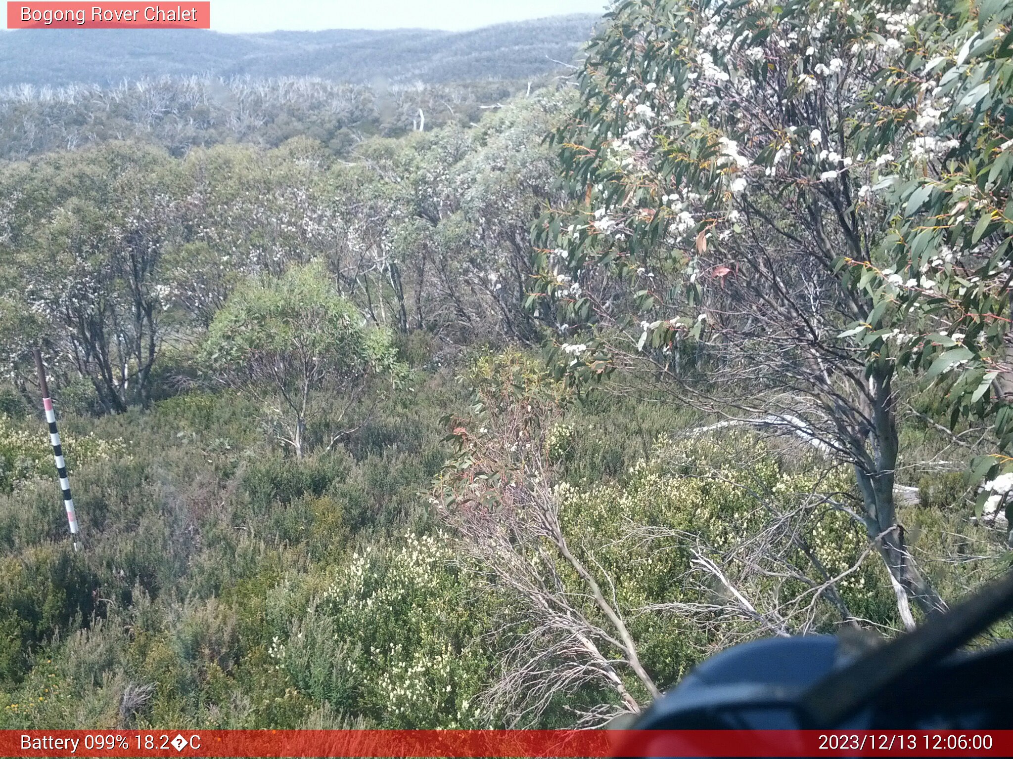 Bogong Web Cam 12:05pm Wednesday 13th of December 2023