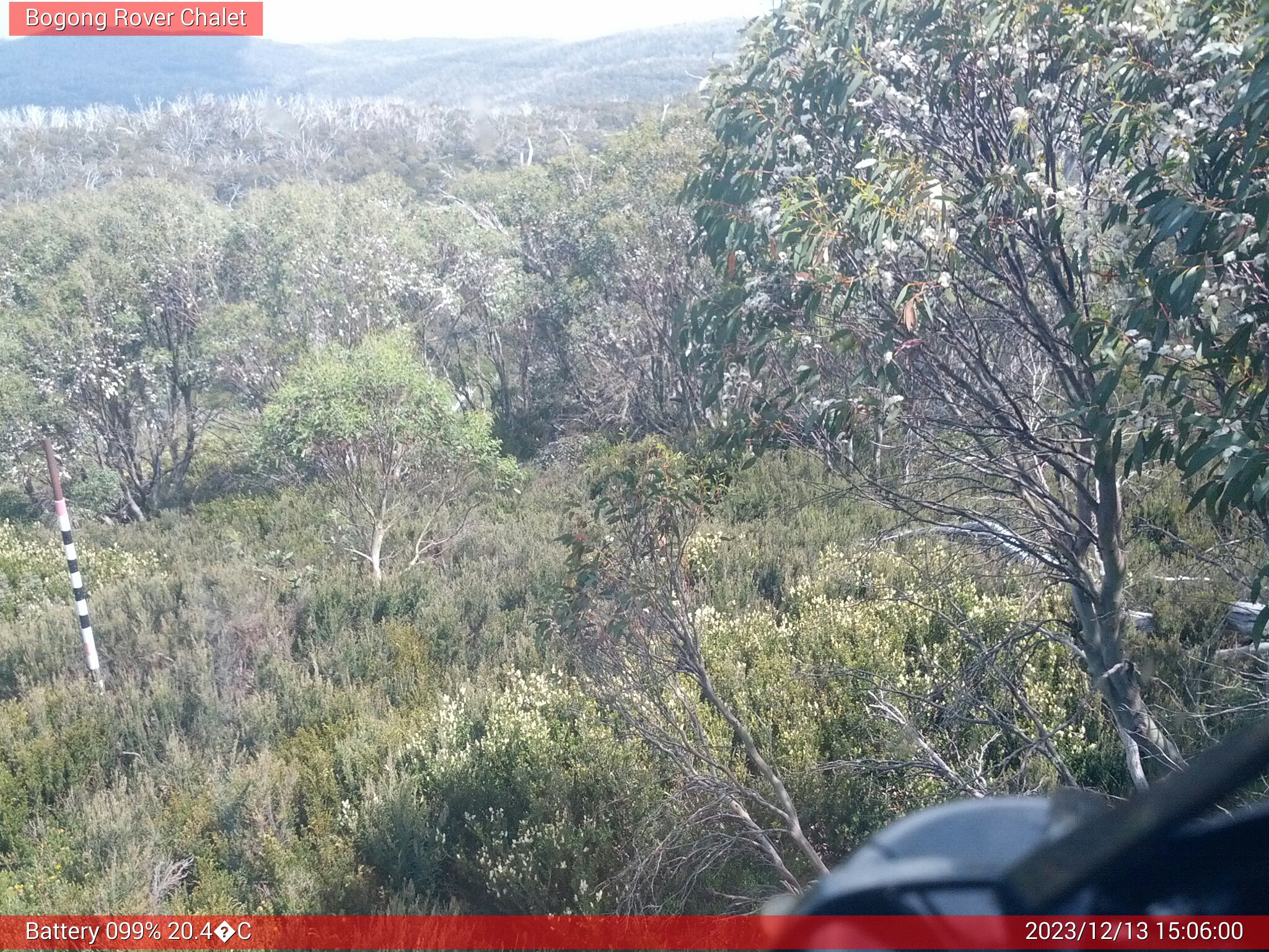 Bogong Web Cam 3:05pm Wednesday 13th of December 2023