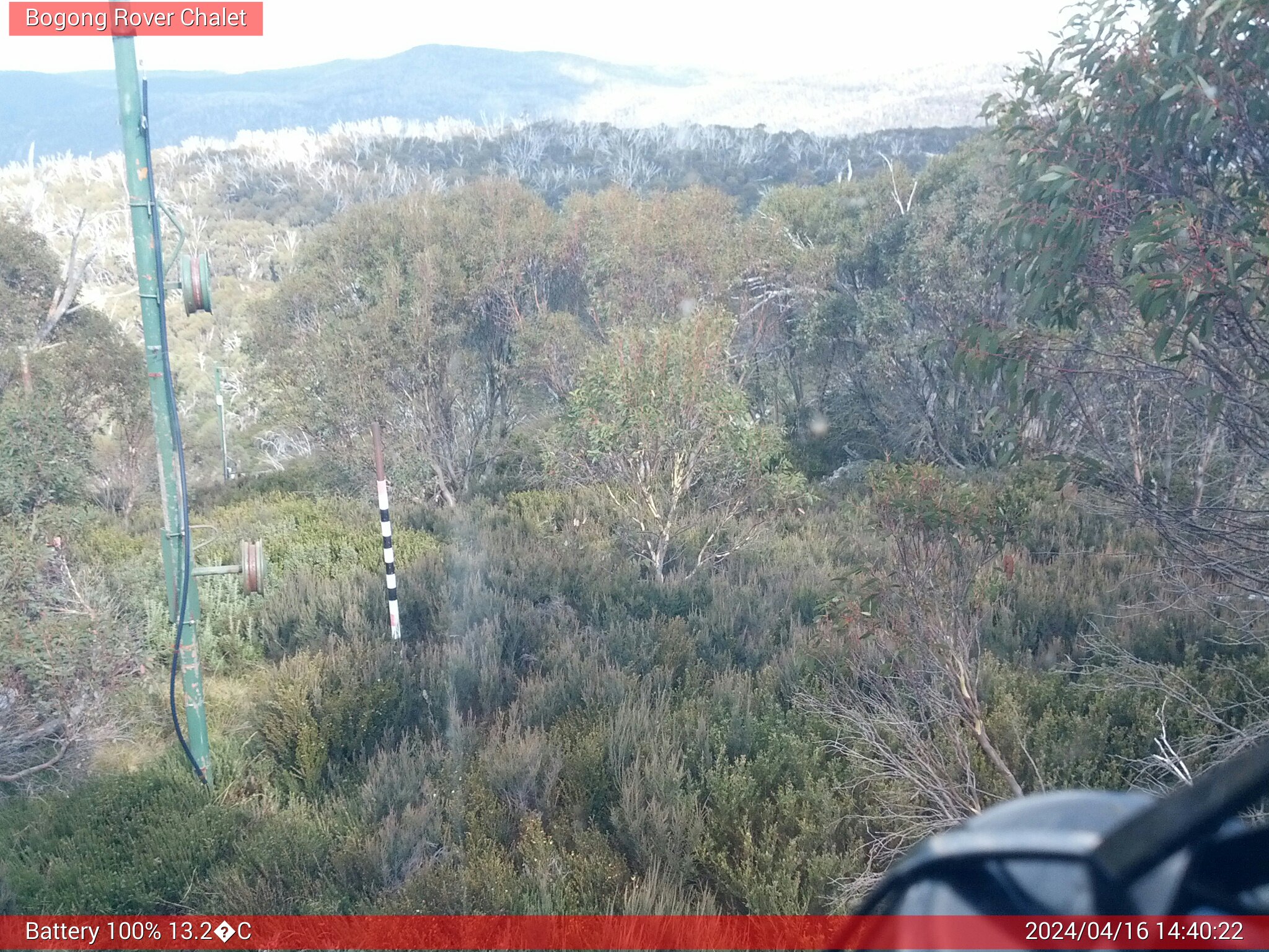 Bogong Web Cam 2:40pm Tuesday 16th of April 2024