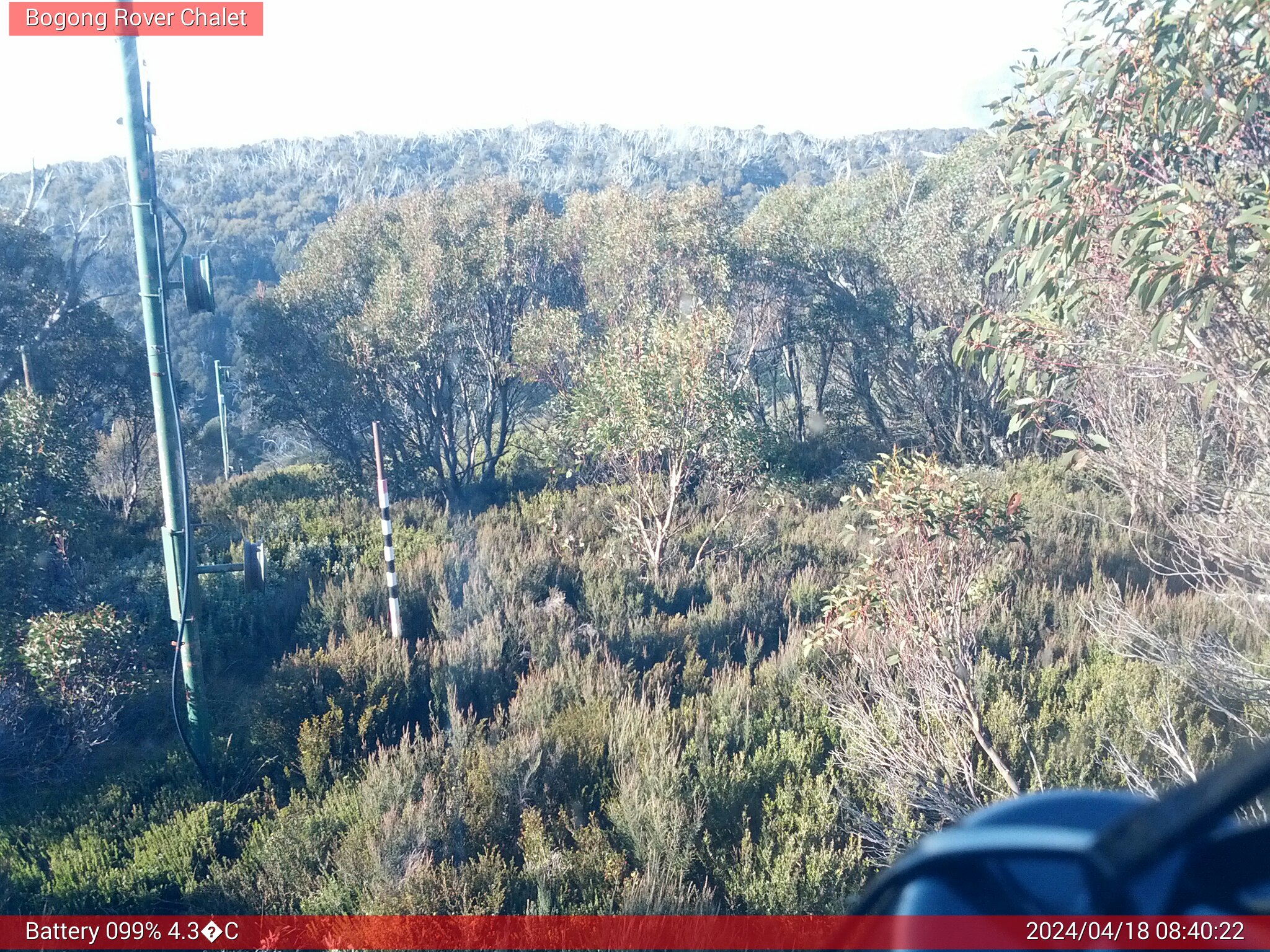 Bogong Web Cam 8:40am Thursday 18th of April 2024