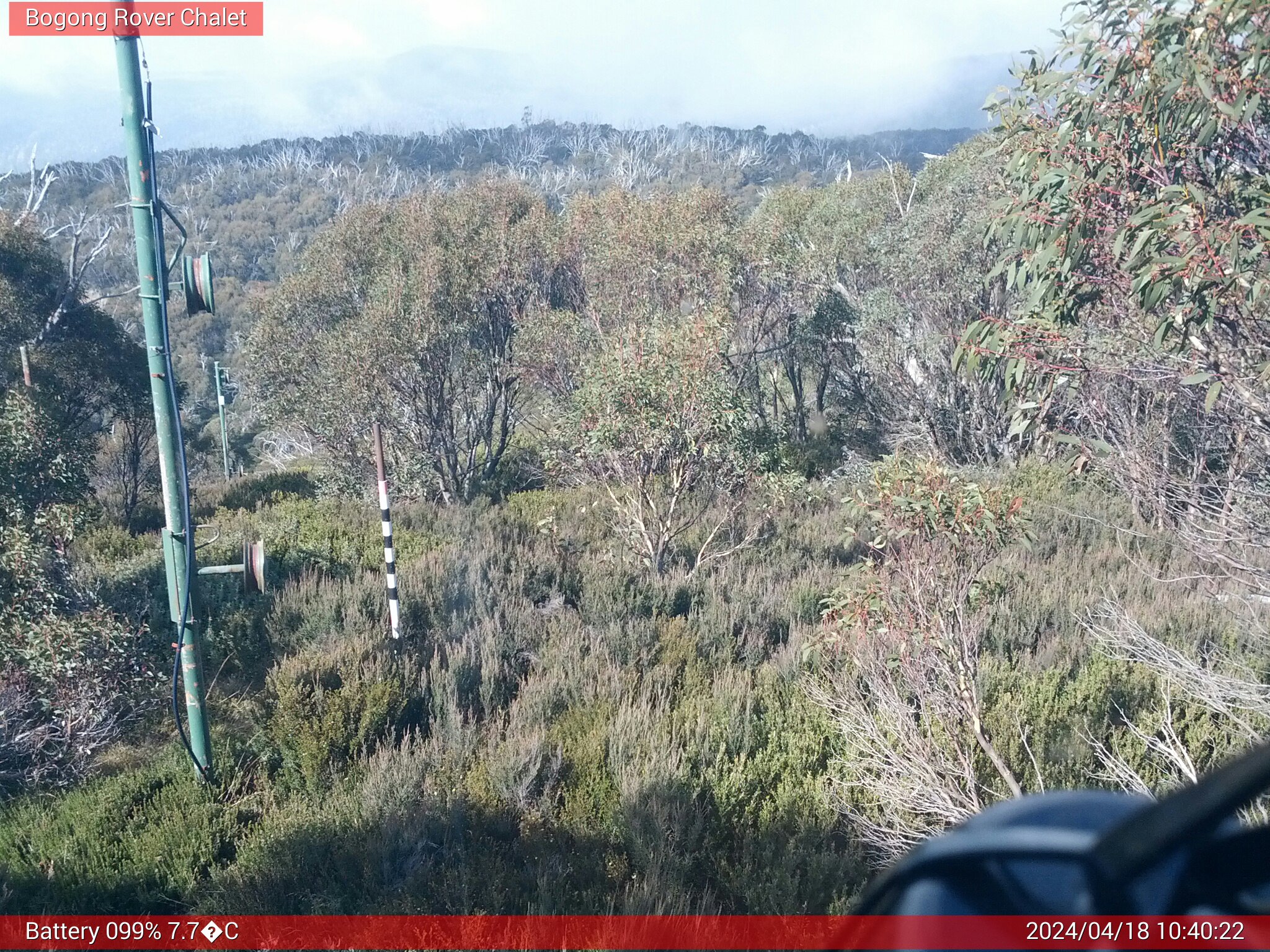 Bogong Web Cam 10:40am Thursday 18th of April 2024