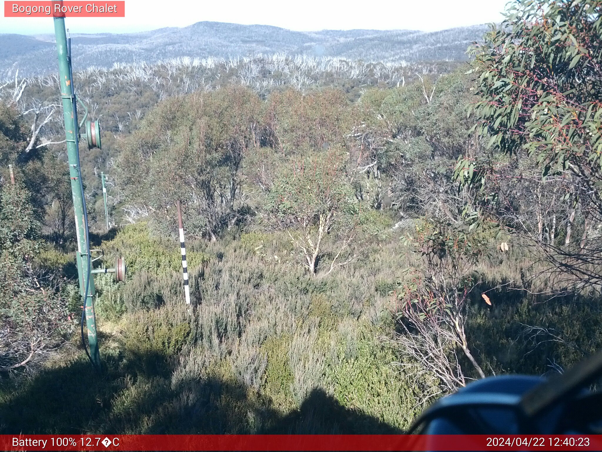 Bogong Web Cam 12:40pm Monday 22nd of April 2024