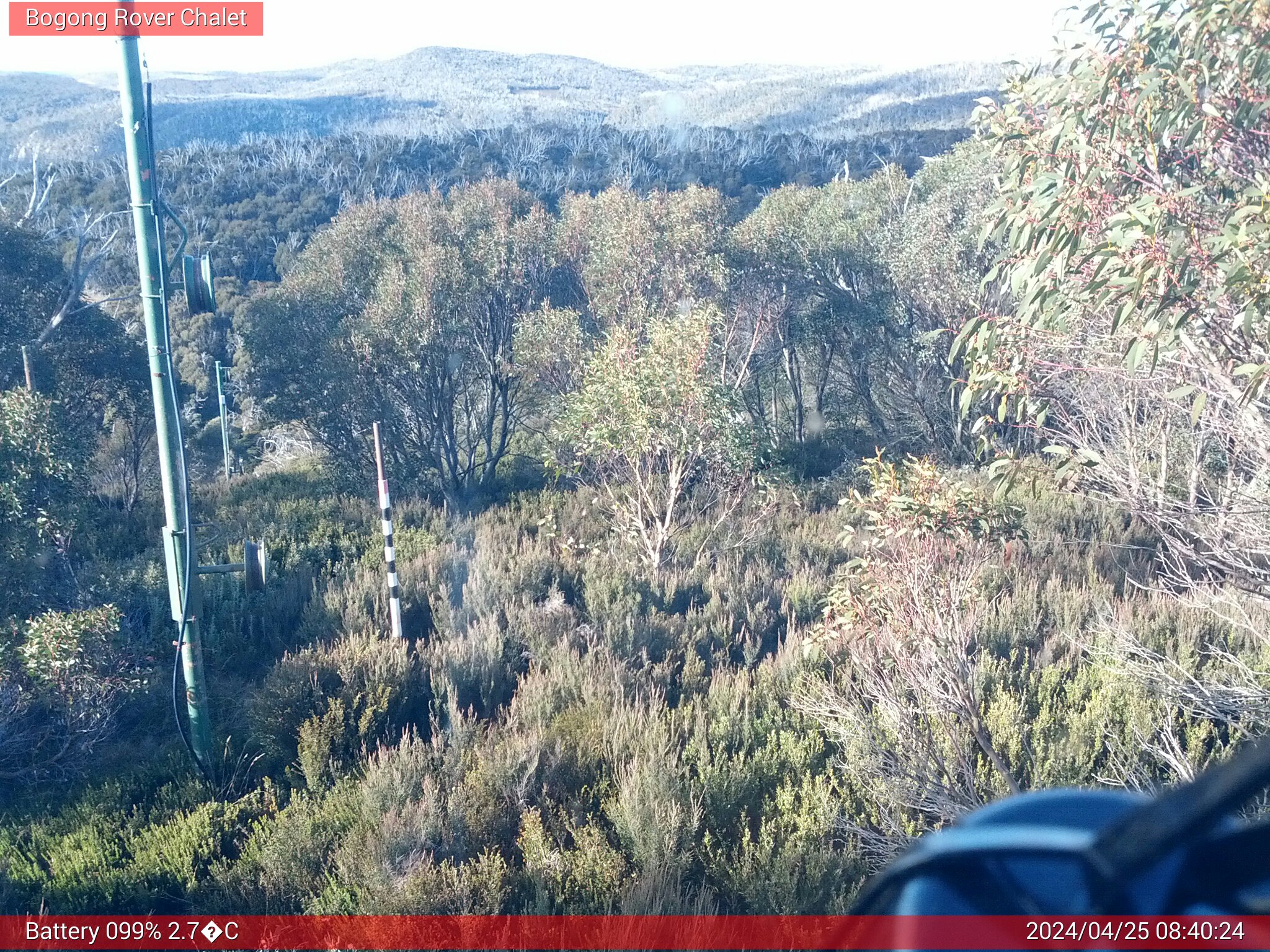 Bogong Web Cam 8:40am Thursday 25th of April 2024