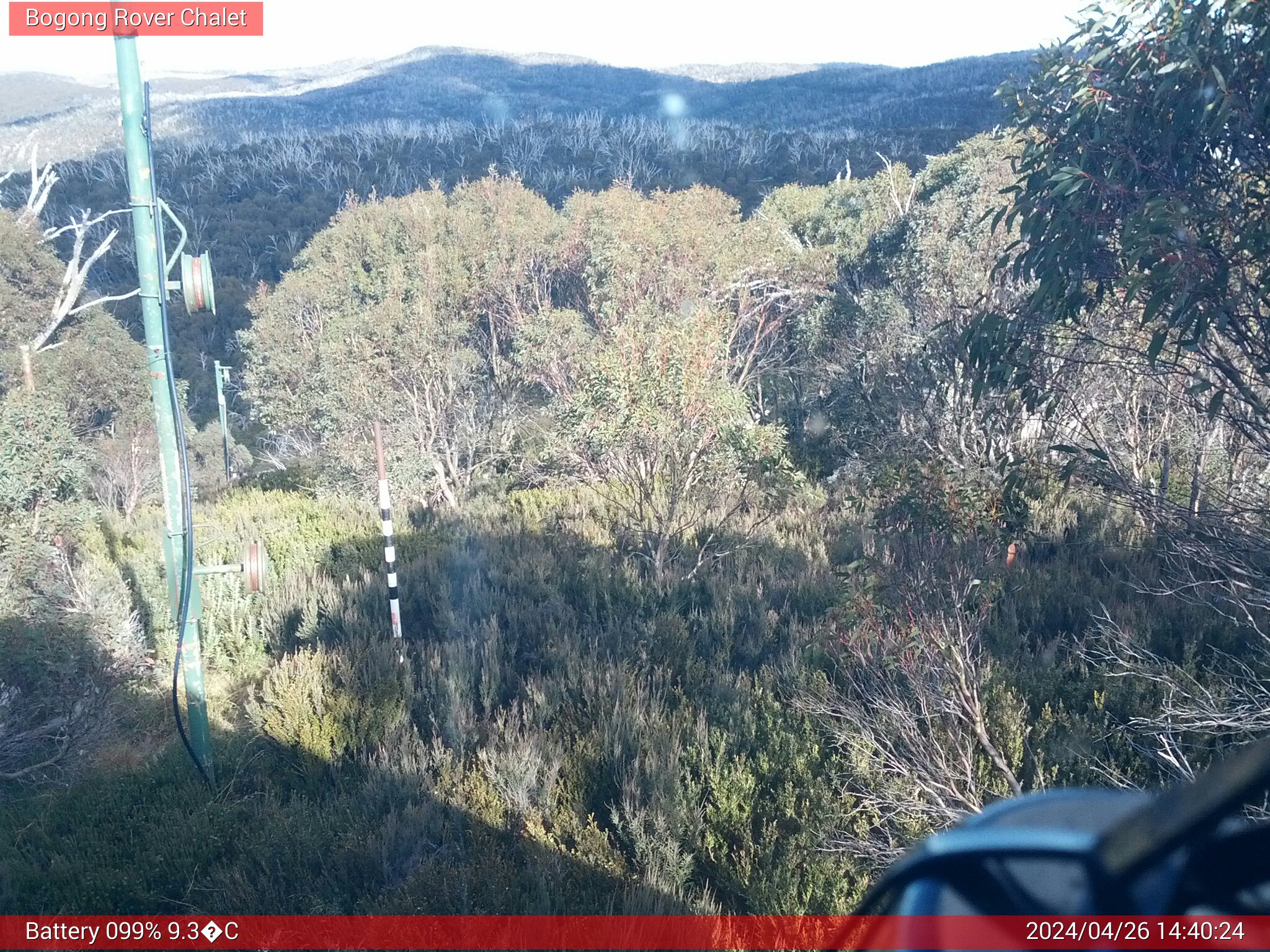 Bogong Web Cam 2:40pm Friday 26th of April 2024