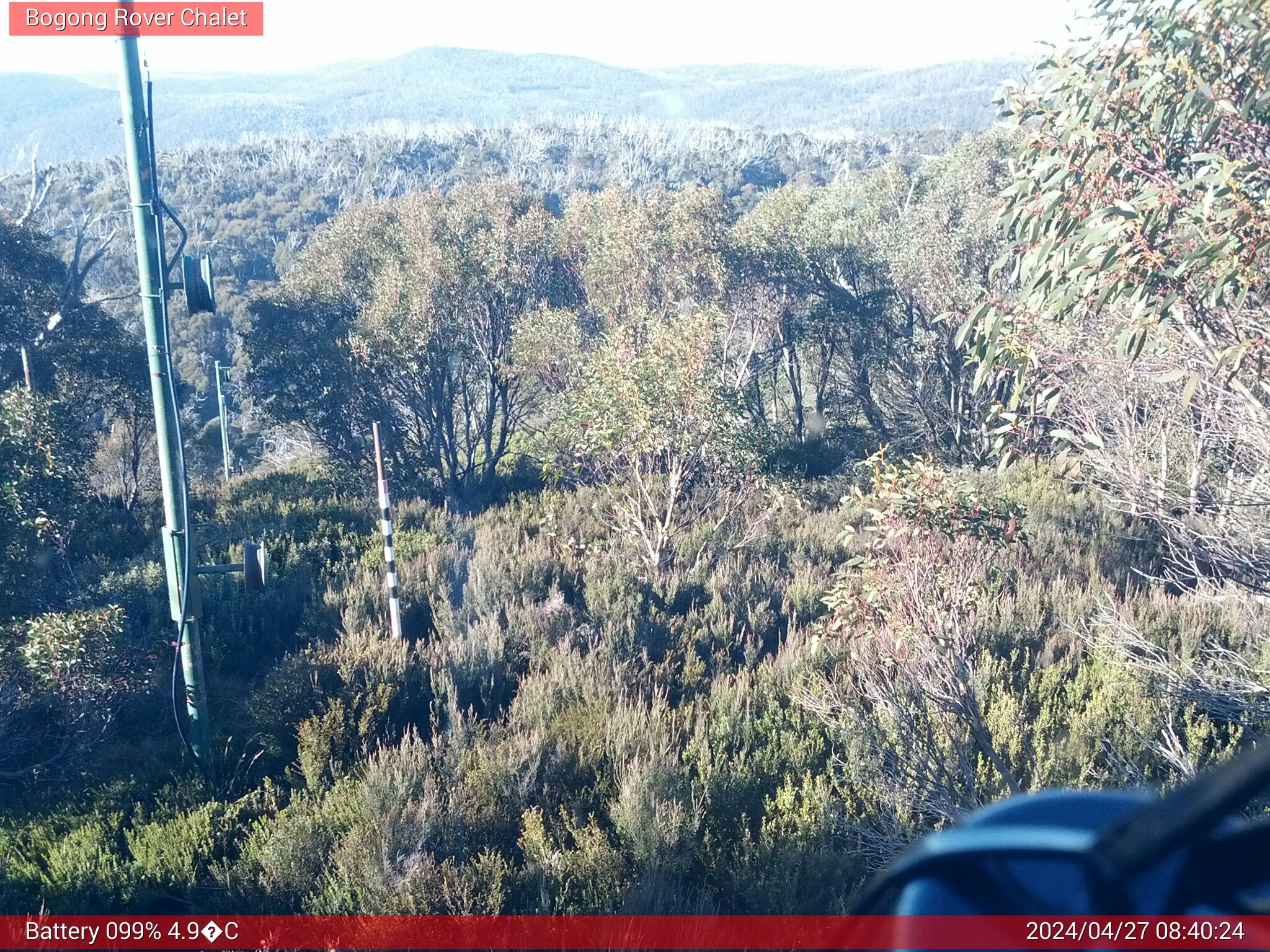 Bogong Web Cam 8:40am Saturday 27th of April 2024