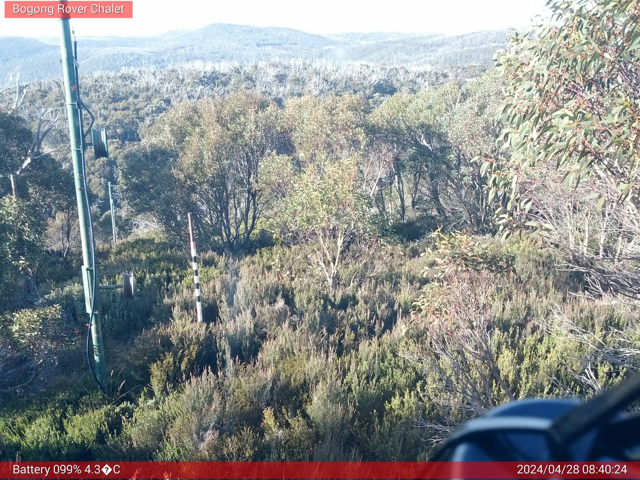 Bogong Web Cam 8:40am Sunday 28th of April 2024