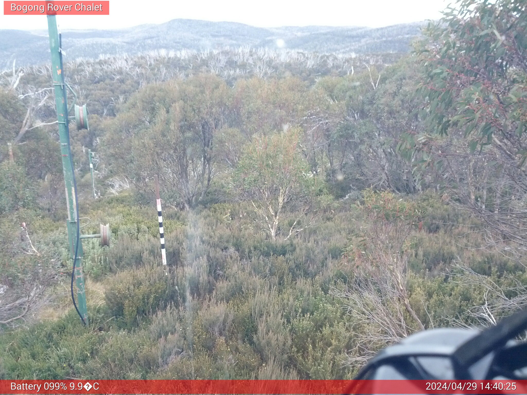 Bogong Web Cam 2:40pm Monday 29th of April 2024